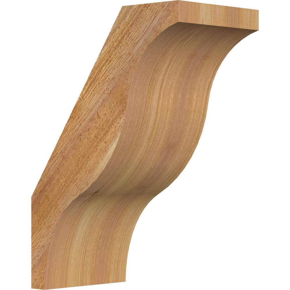 Ekena Millwork BRC06X10X14FST00RWR 6-in x 10-in x 14-in Western Red Cedar Unfinished Wood Funston Rough Sawn Knee Brace