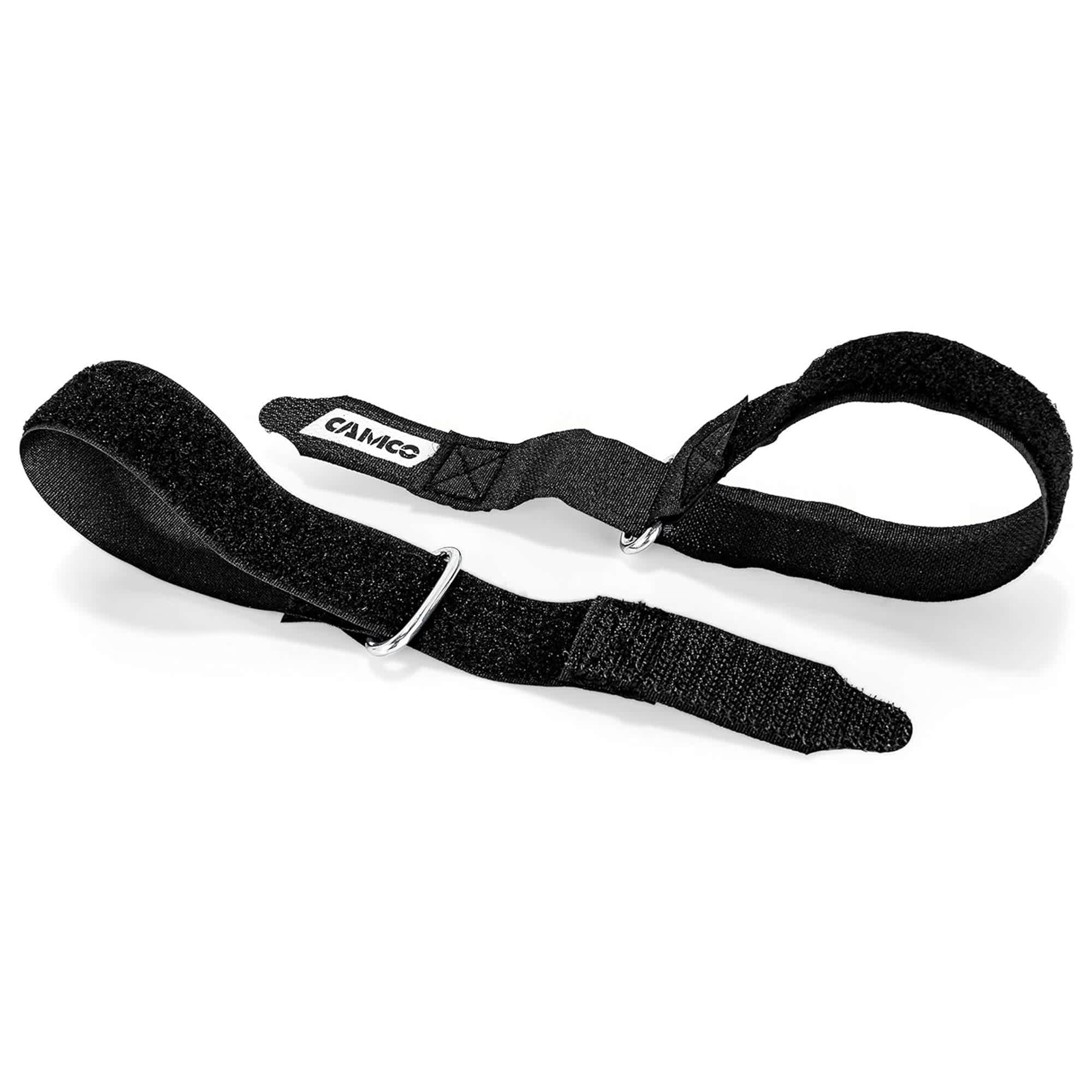 CAMCO 324961 42503 Universal Fit 12 Inch Replacement Awning Strap Set with Metal D Ring