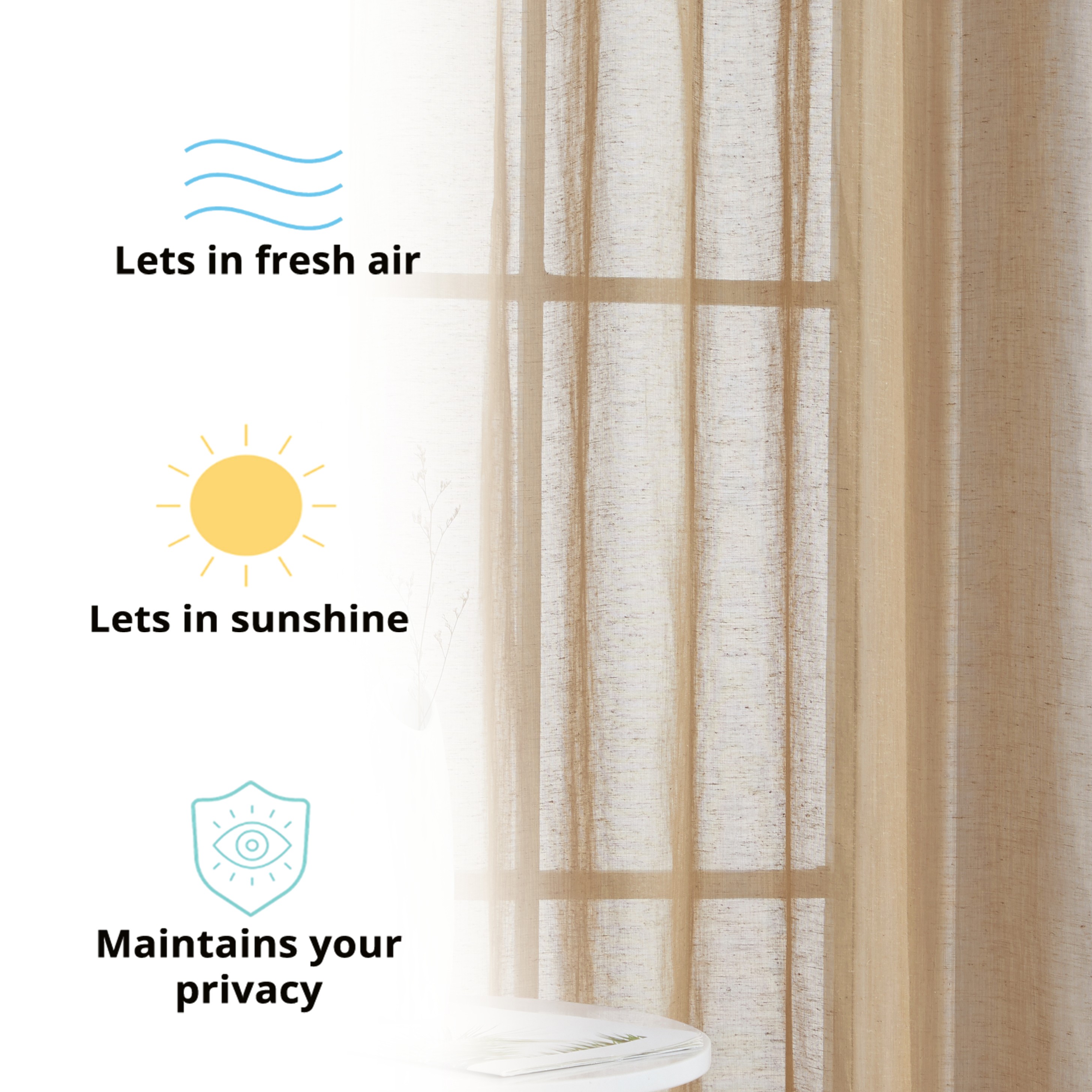 HLC.me SIERA-LN-TAUP72 curtains - View #4
