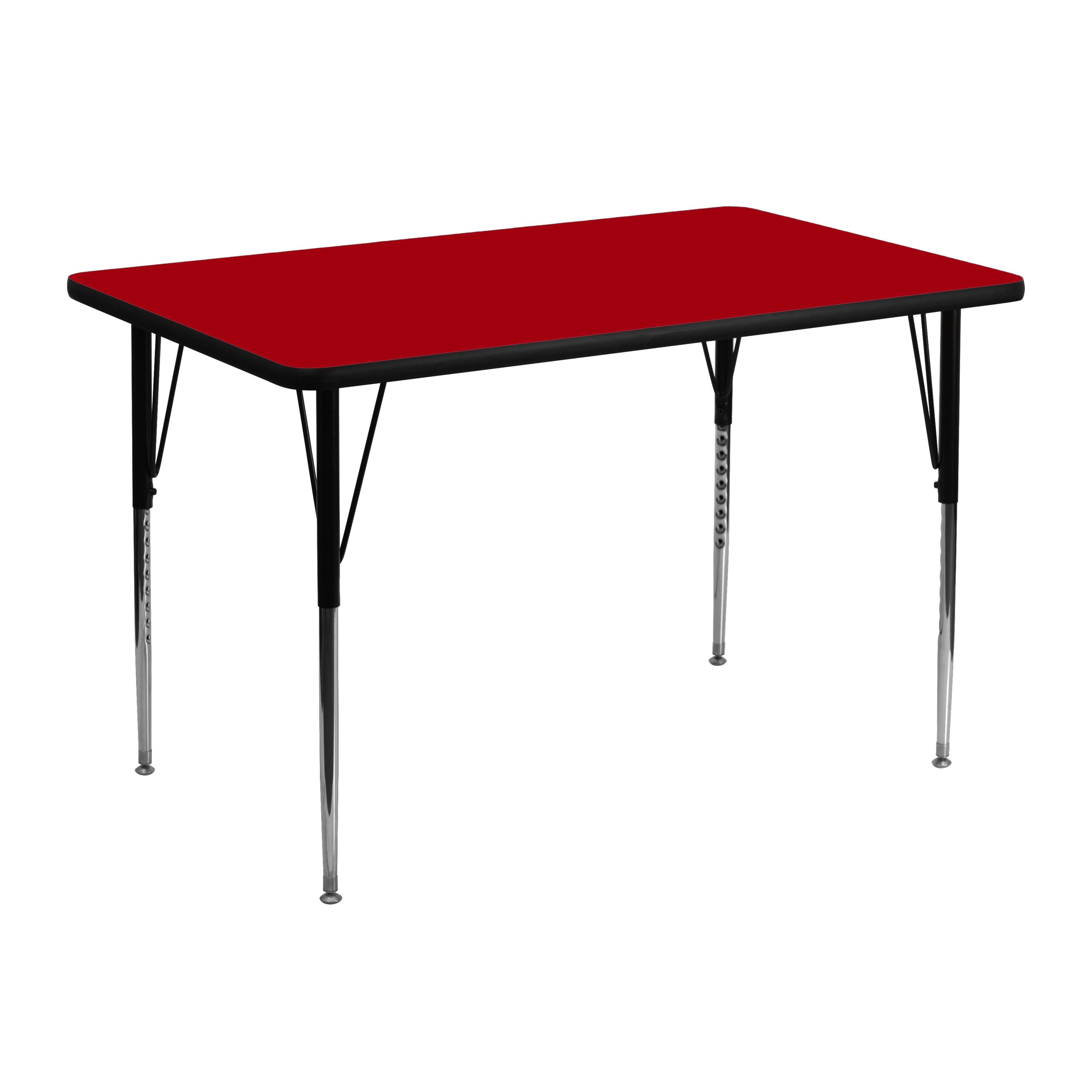 Red Rectangular Kid's Play Table | - Flash Furniture 847254023085