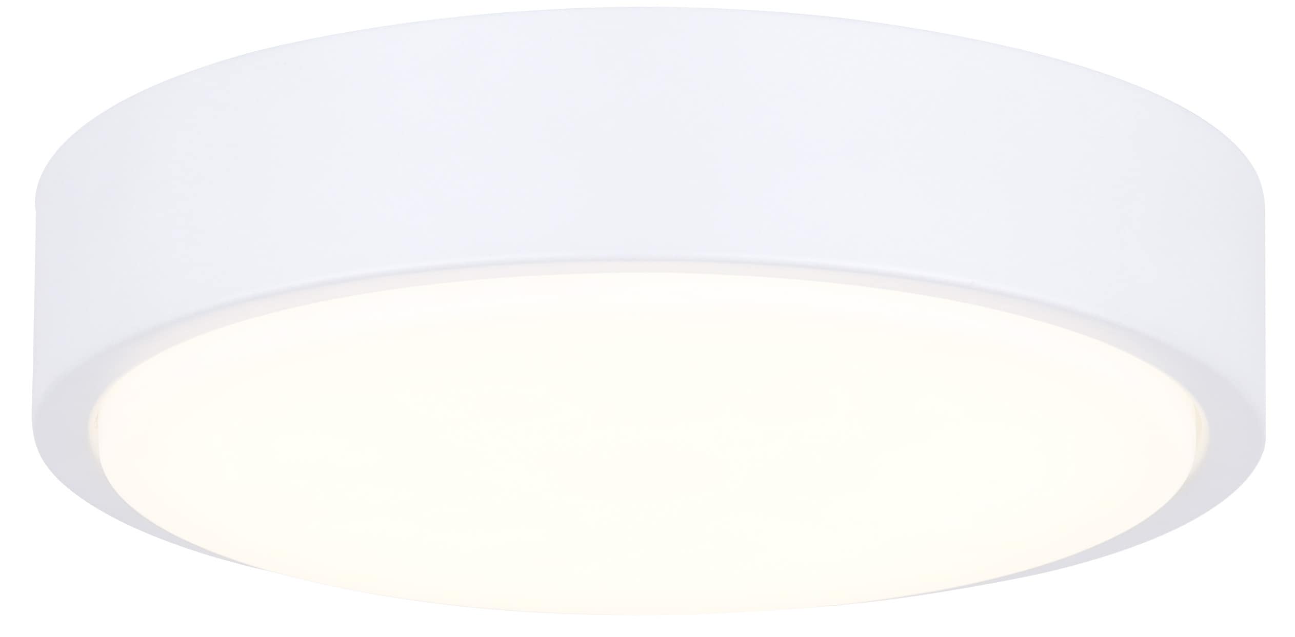 Canarm LK-CPWH FANBOS 7-in White with Integrated LED Fixture Indoor Downrod or flush mount Standard Ceiling Fan Light kit compatible ( 1 -Blade)