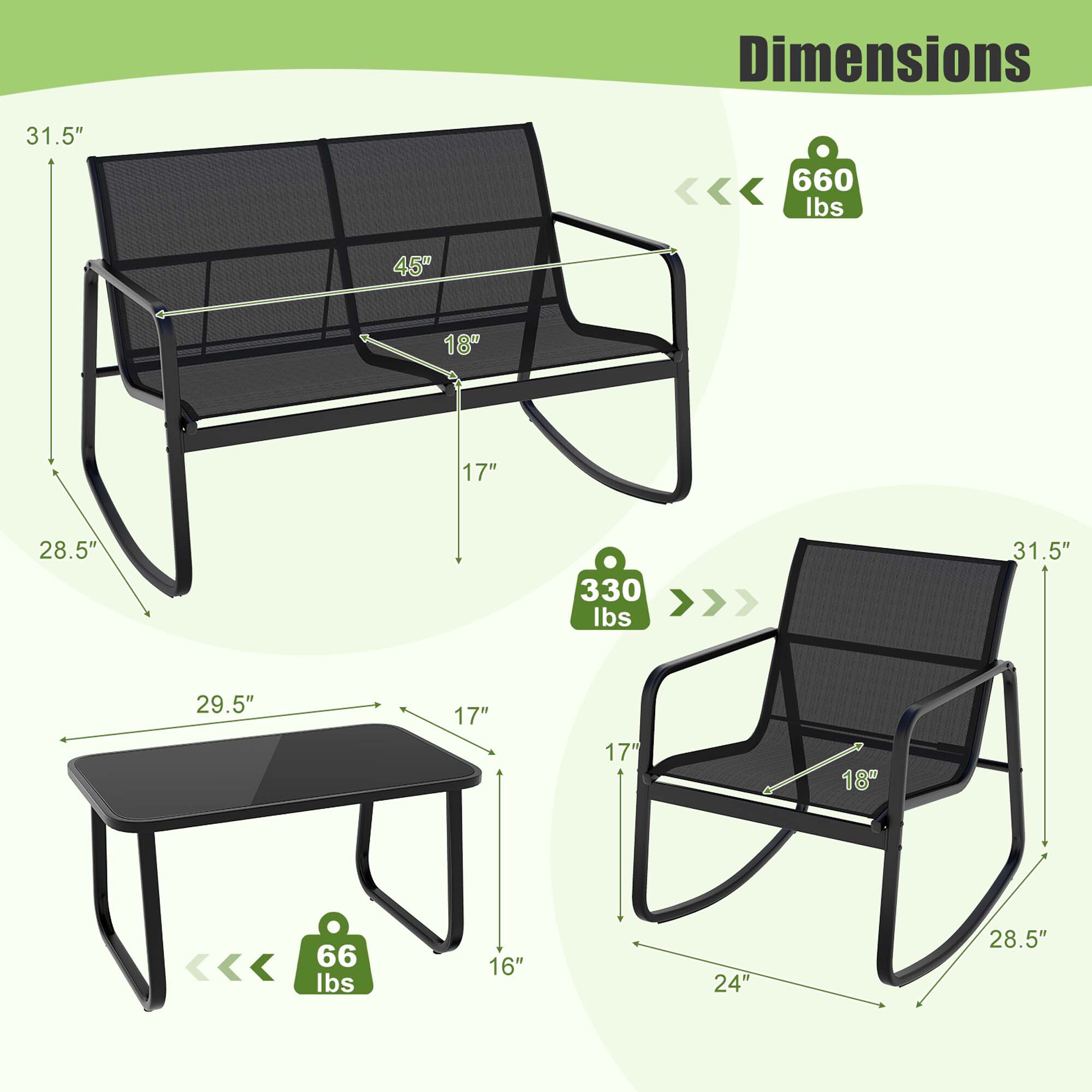 Costway HCST00703 Patio-Conversation-Sets - View #2