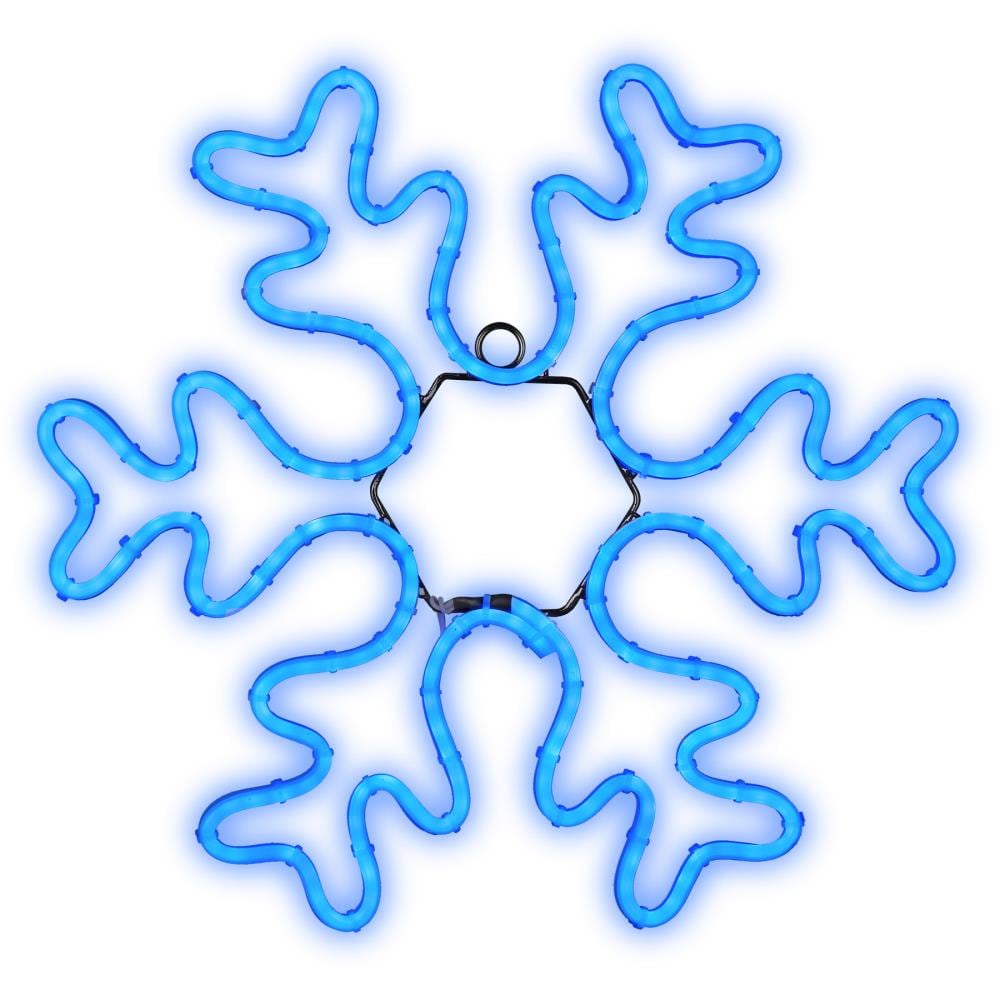 LightShow 110091 Animatronic 1.06-in Hanging Snowflake with Blue LED Lights