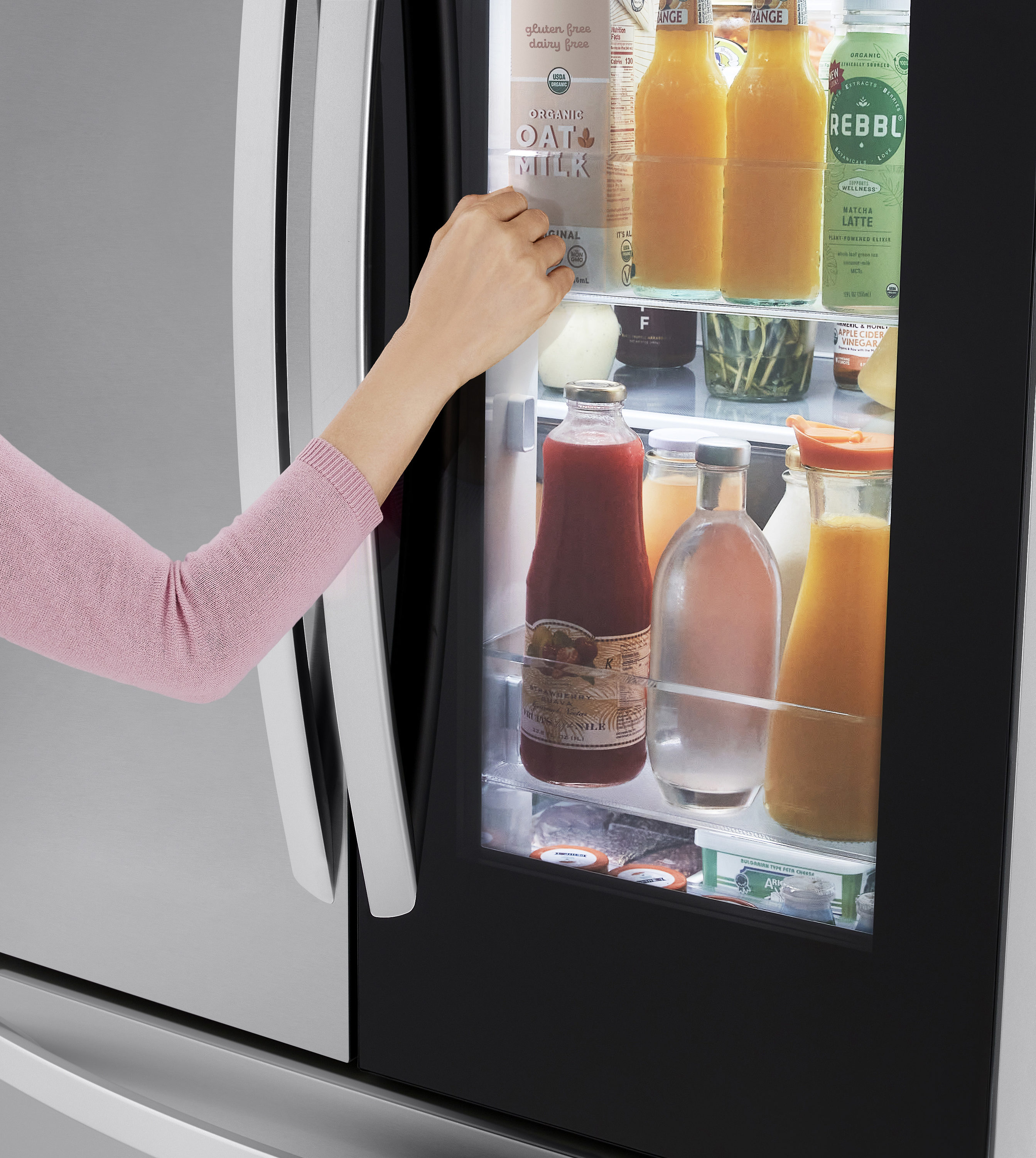 Lg Instaview 26 5 Cu Ft Counter Depth Smart French Door Refrigerator With Ice Maker Stainless