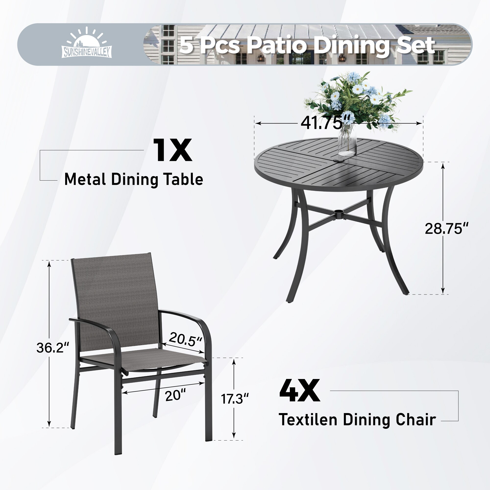 Sunshine Valley TC7-PV326-113-N Patio-Dining-Sets - View #7
