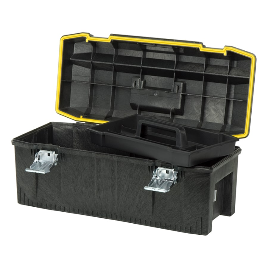 Stanley 12-in Black Plastic Lockable Tool Box at