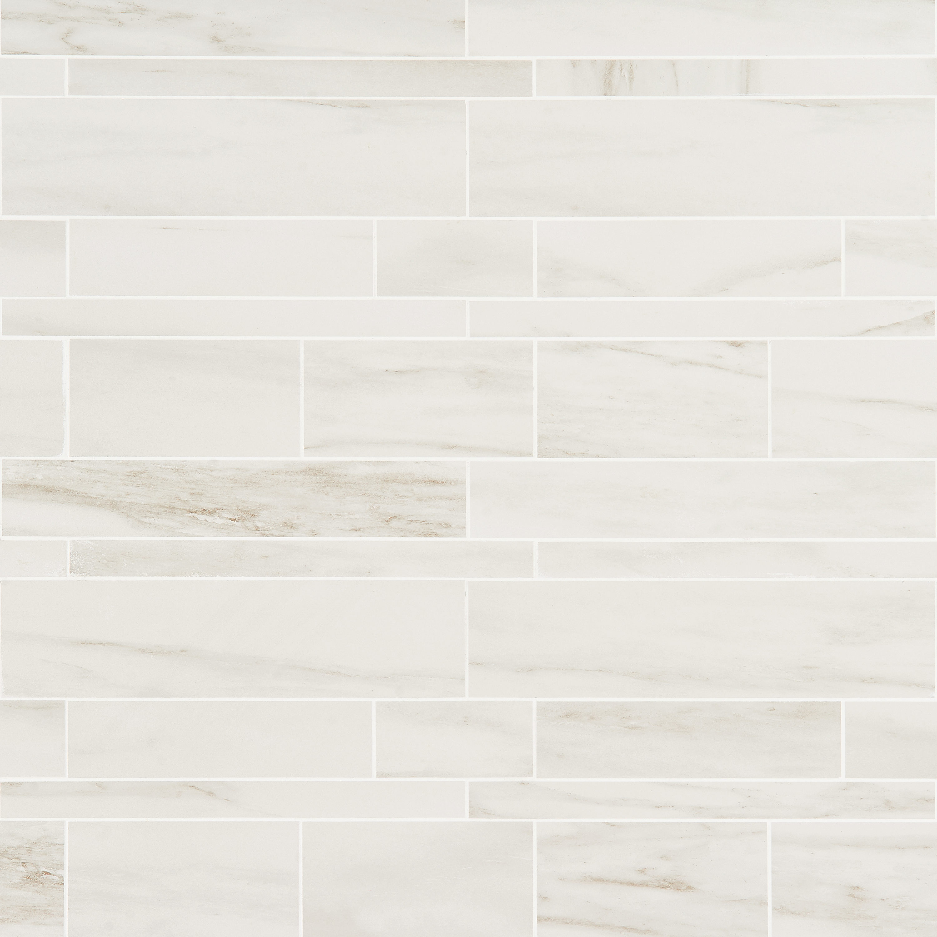Artmore Tile EXT3RD107357 Enigma Dolomite Snow 12-in x 12-in Matte Porcelain Marble look Mosaic 0.92-sq ft Piece