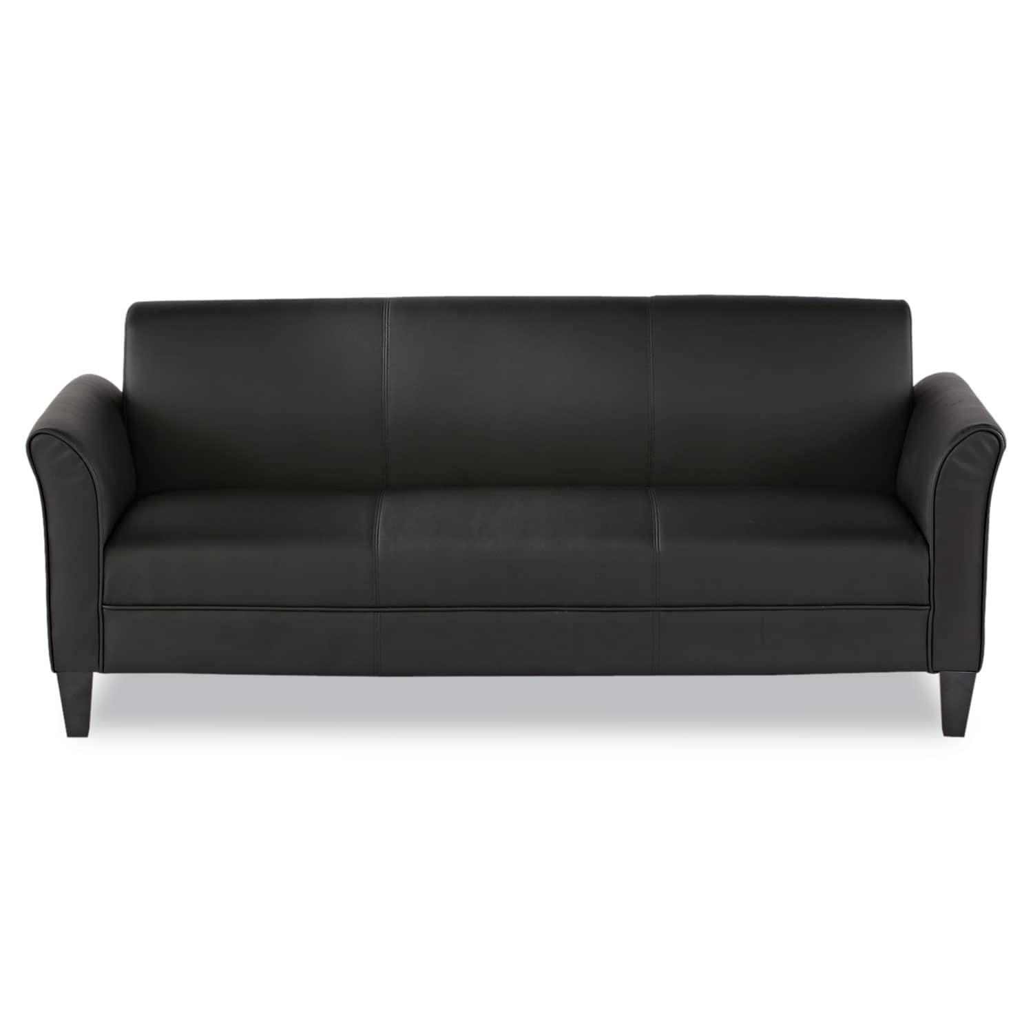 Alera ALERL21LS10B ALERL21LS10B Reception Lounge Sofa - Stylish Black 3-Cushion Sofa for Modern Spaces
