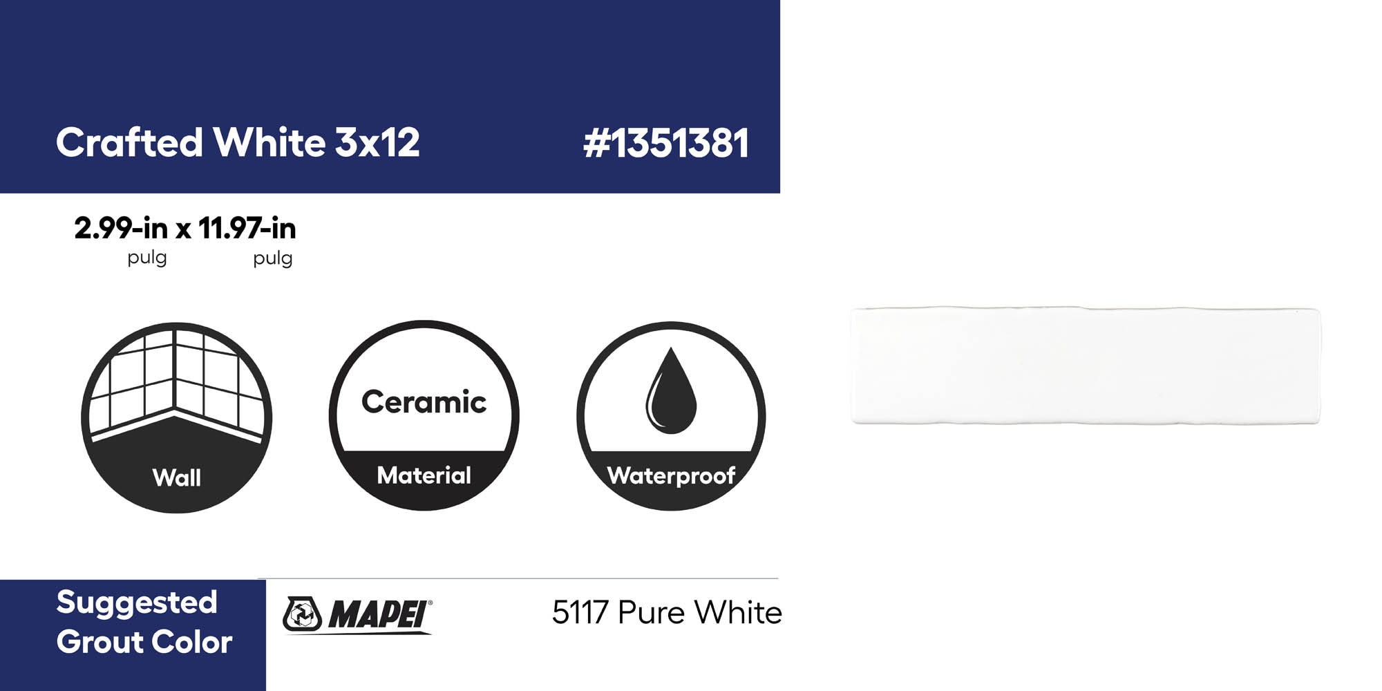 Boutique Ceramic LWBOUT0312WHITE Ceramic-Tile - View #11