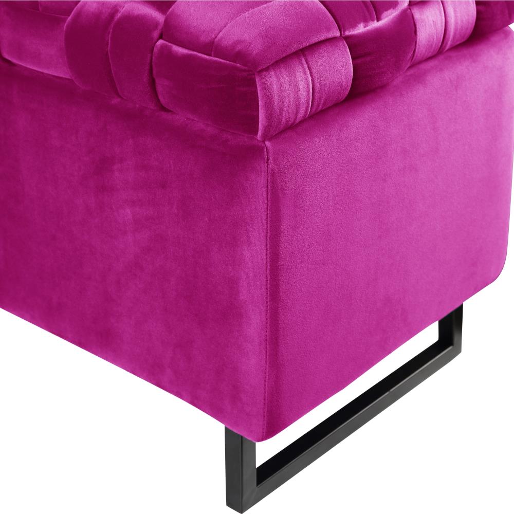 Bench Storage Inspired at Home department x Storage 59-in Benches 15.7-in the x Ruth Fuchsia with in 18.1-in Modern