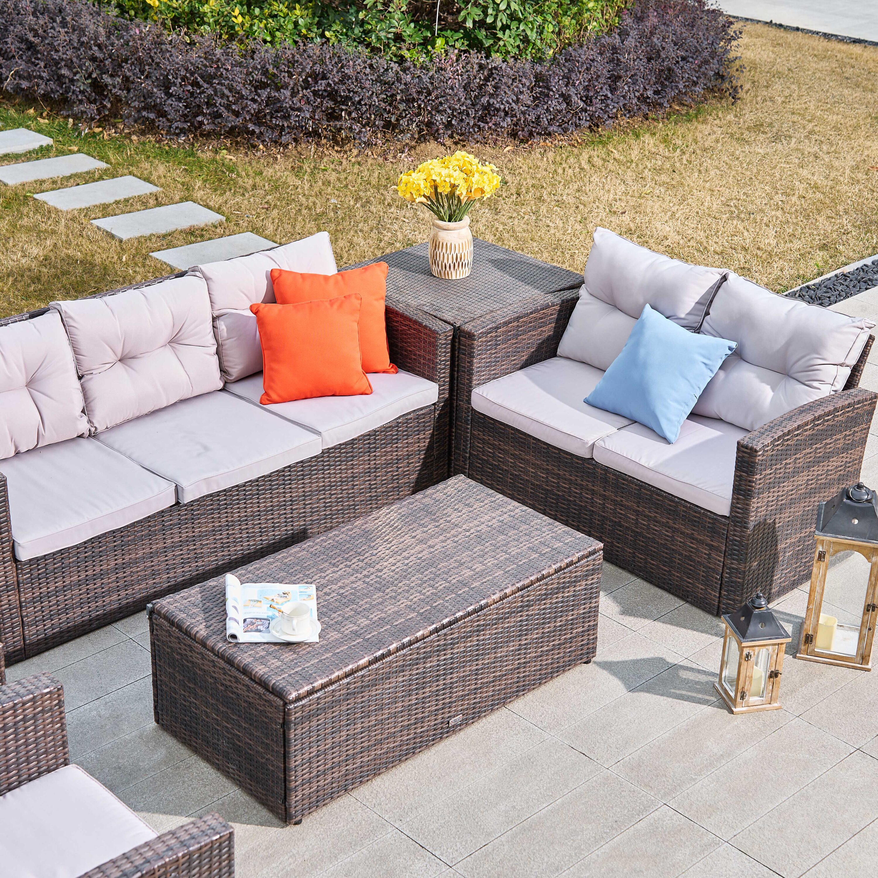 Direct Wicker DWS-1503-BROWN Patio-Sofas-Daybeds - View #13