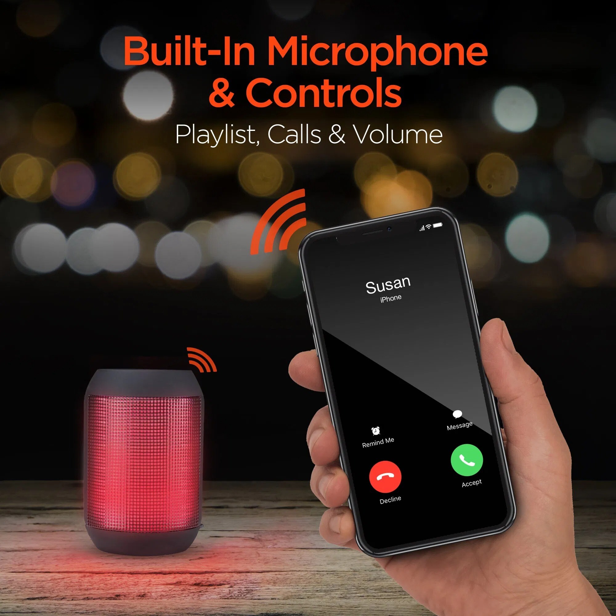 MaseiKar Bluetooth Portable Speaker - LED Light Show HD Stereo 3W ...