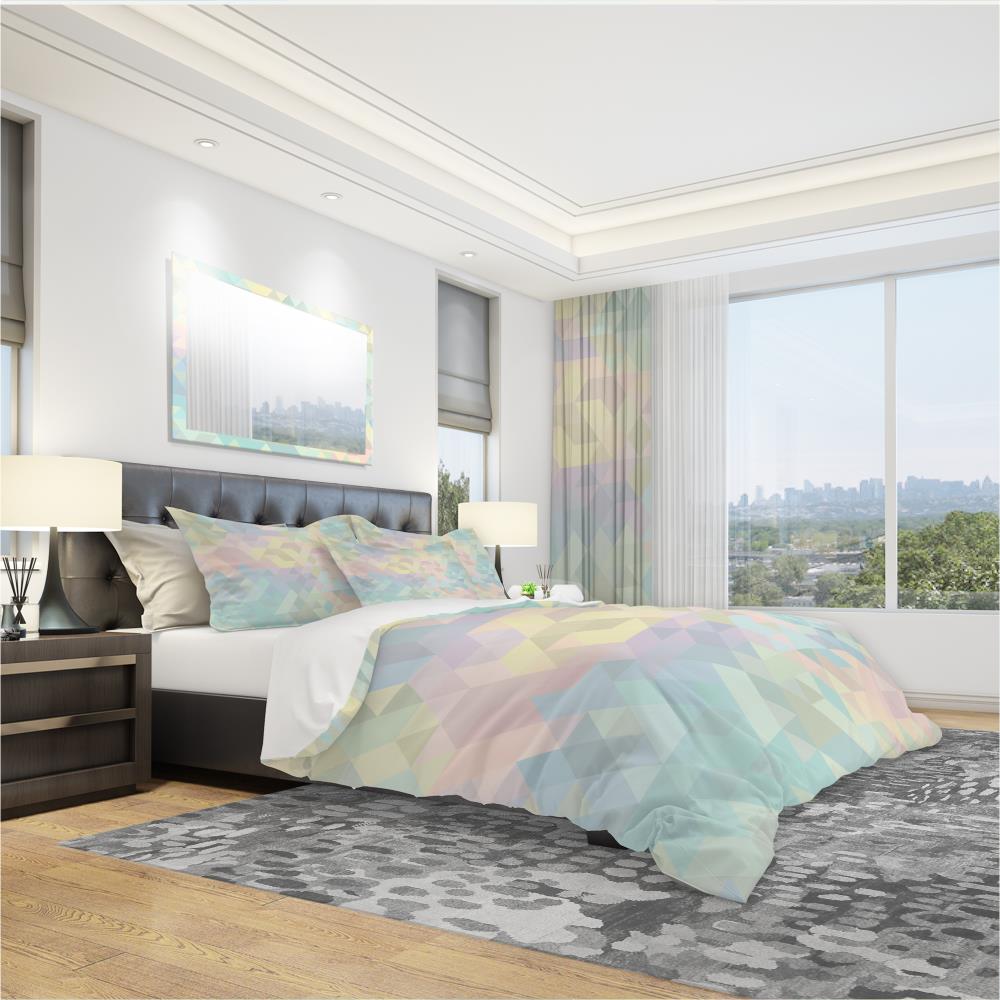 Designart BED18656-Q 3-Piece Blue Queen Duvet Cover Set