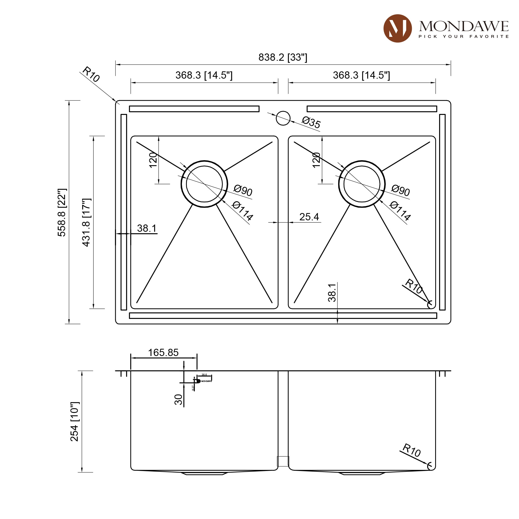 Mondawe MD-W6224 Kitchen-Sinks - View #7
