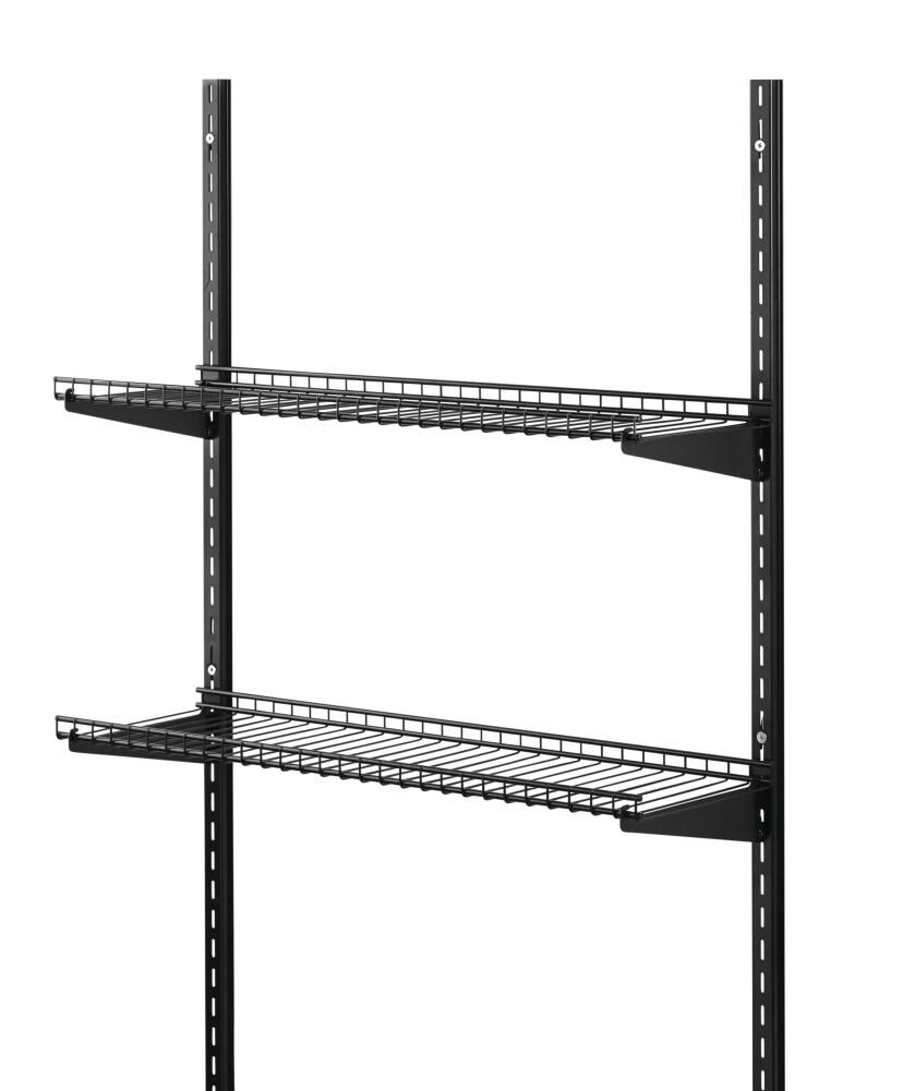 Details about   Rubbermaid Metal Backyard Shed Organizer Accessories Small Shelf Black