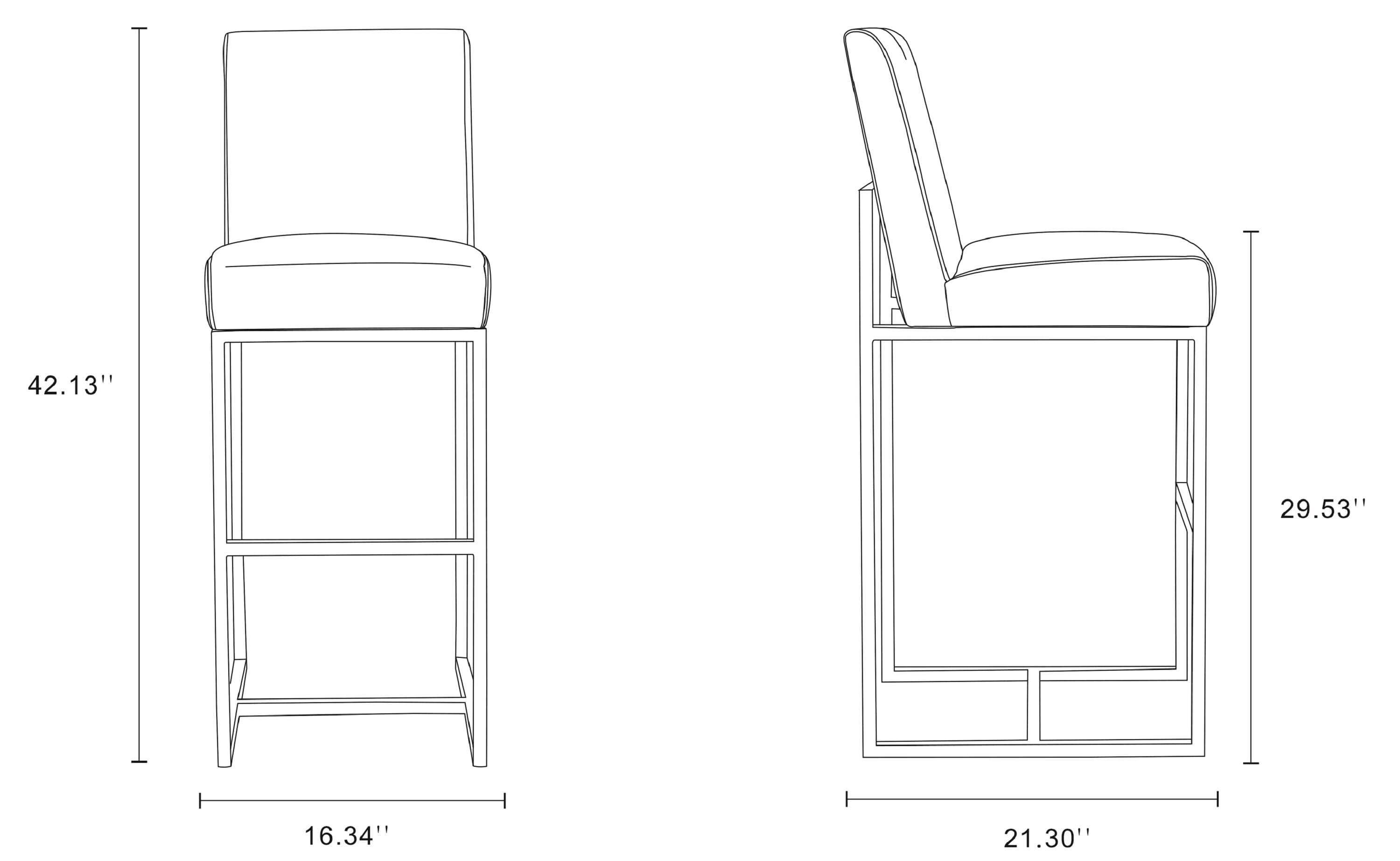 Manhattan Comfort BS010-GP stools - View #3