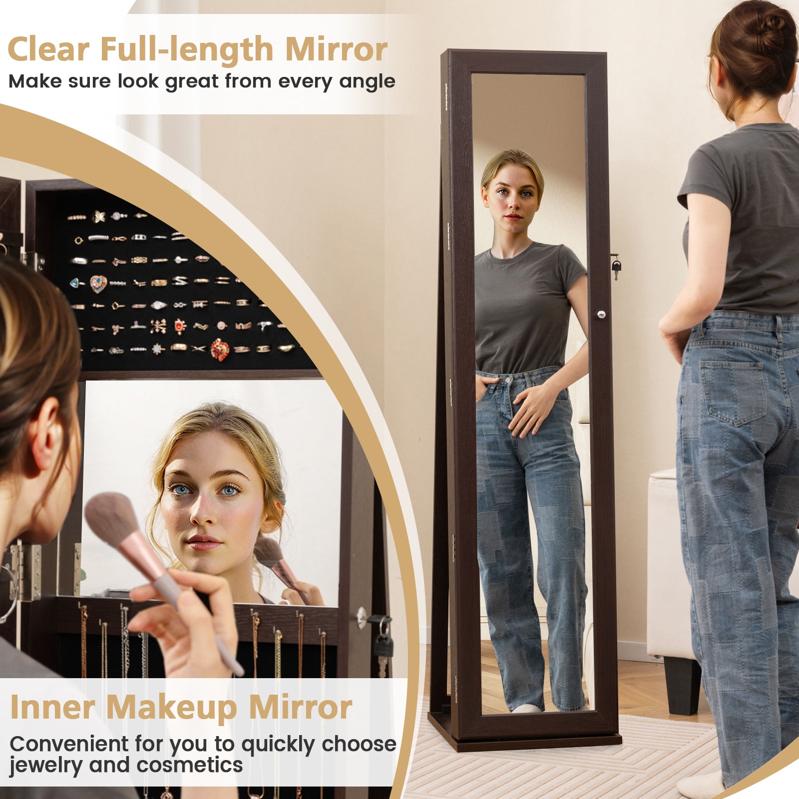 Slickblue D-CO-HW64484ZS Jewelry-Armoires - View #5