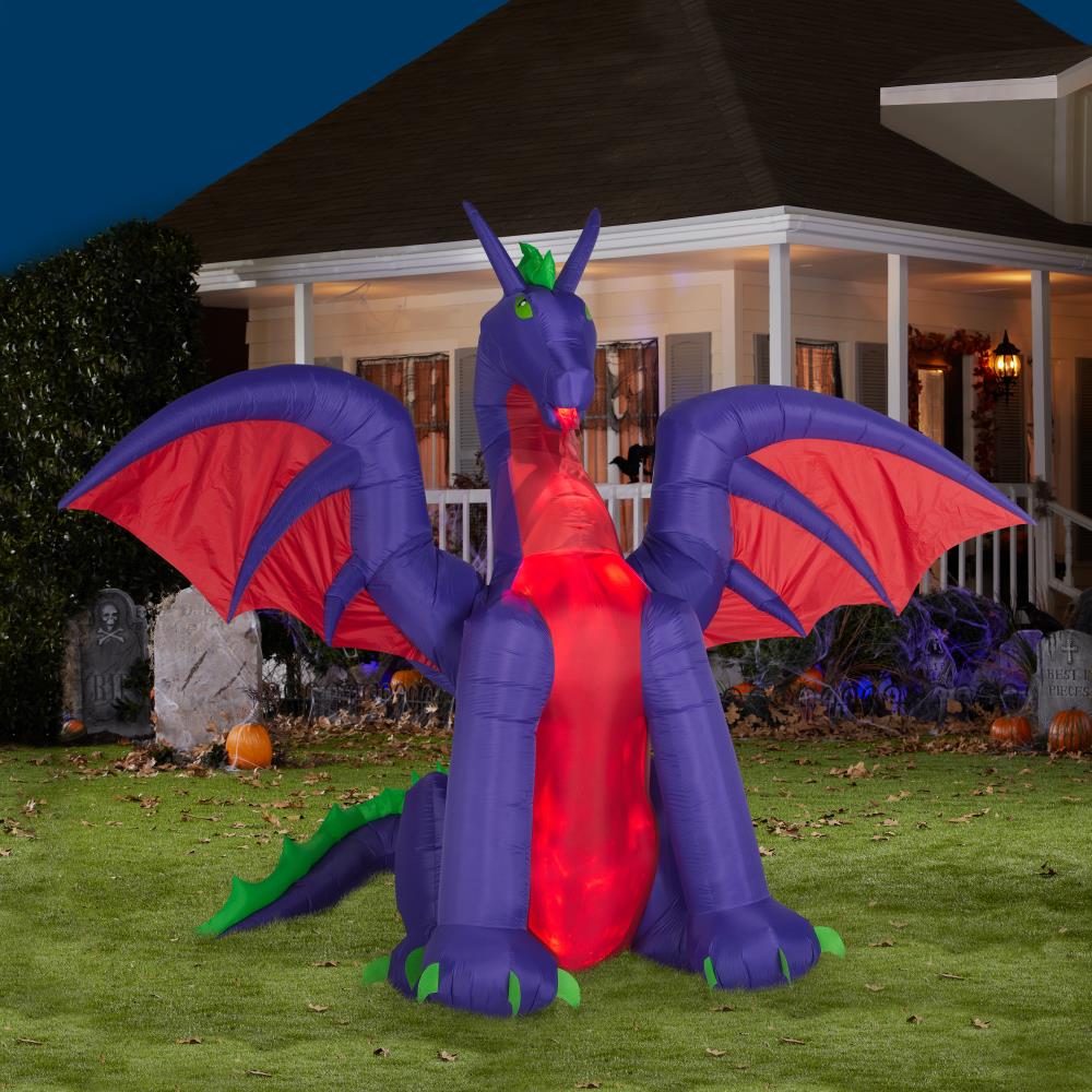 Holiday Living 6-ft x 7.51-ft Lighted Dragon Halloween Inflatable 