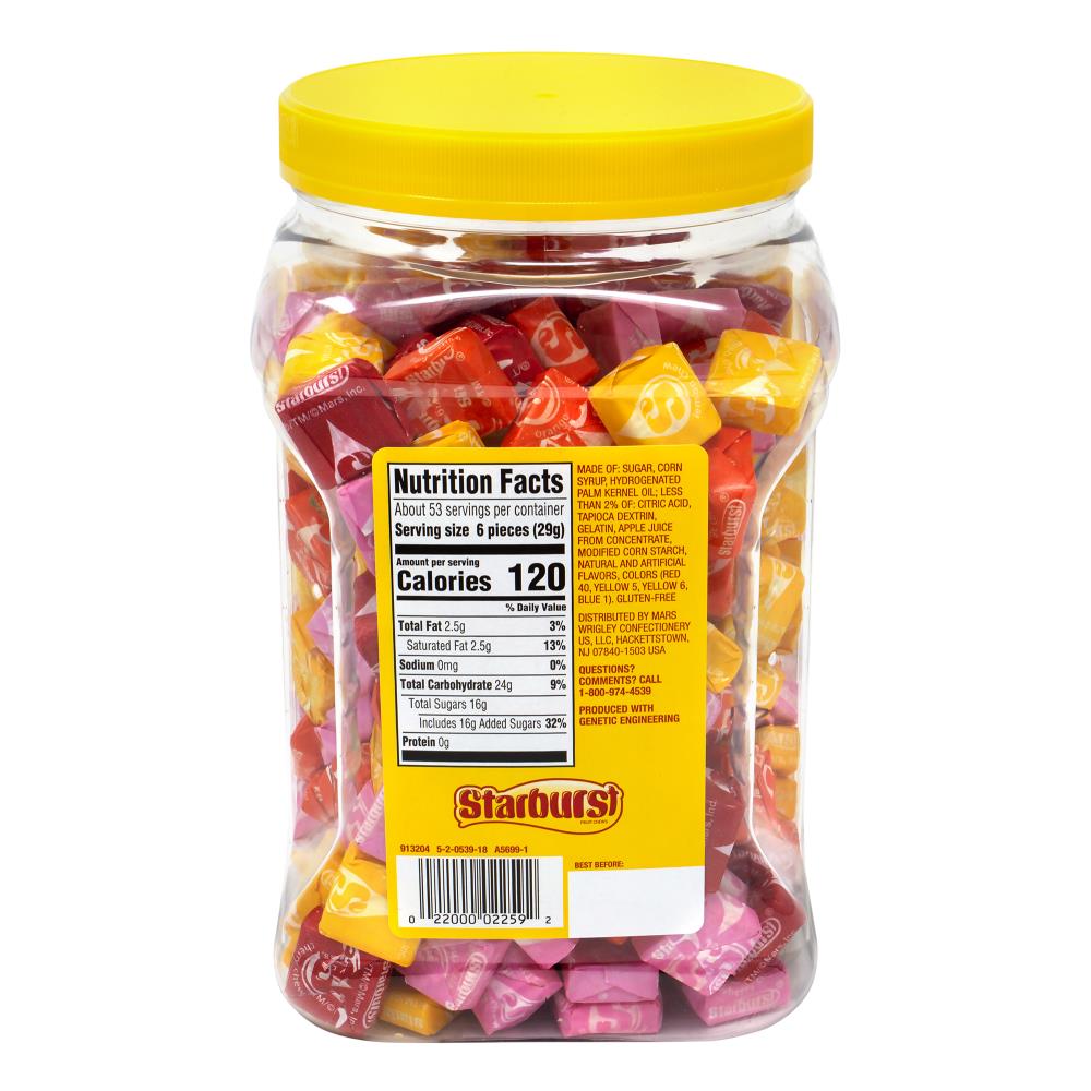 Starburst Original Fruit Chews Tub, 54 Oz - Strawberry, Cherry, Lemon ...