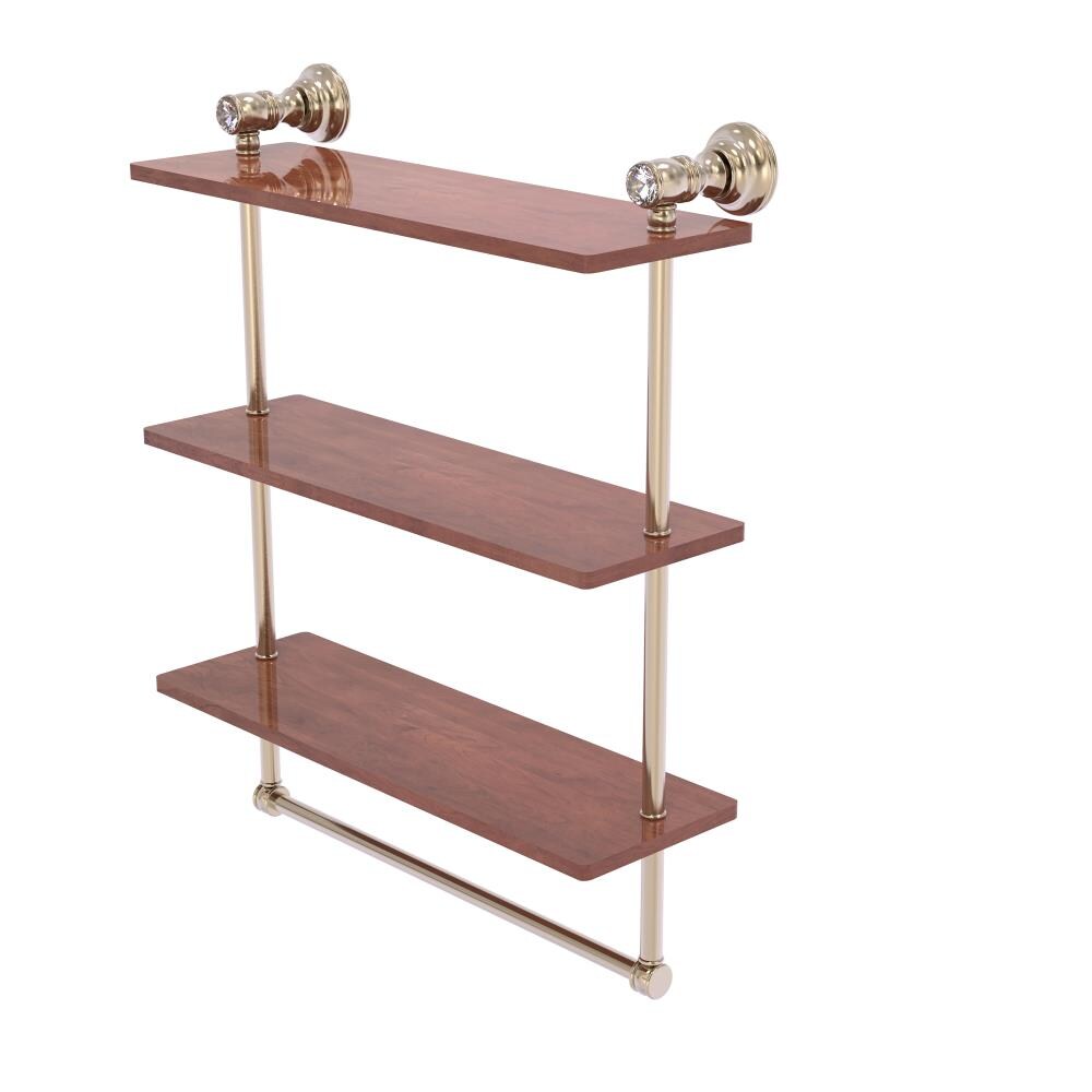 Allied Brass CC-5-16-TB-IRW-PEW Carolina Crystal Antique Pewter 3 -Tier Wall mount Bathroom Shelf ( 16-in x 19.7-in x 5-in )