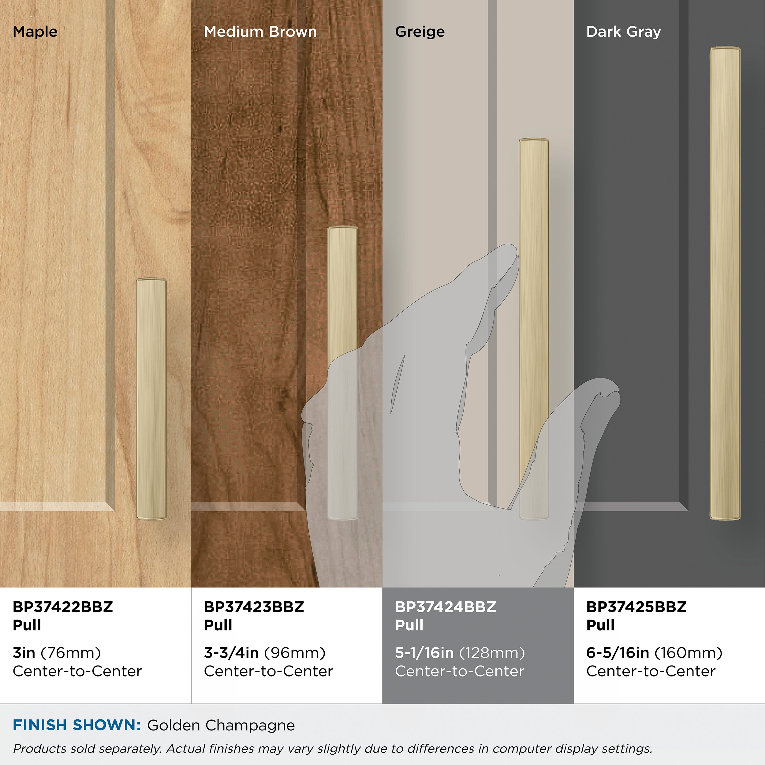 Amerock BP37424BBZ Cabinet-Pulls - View #8