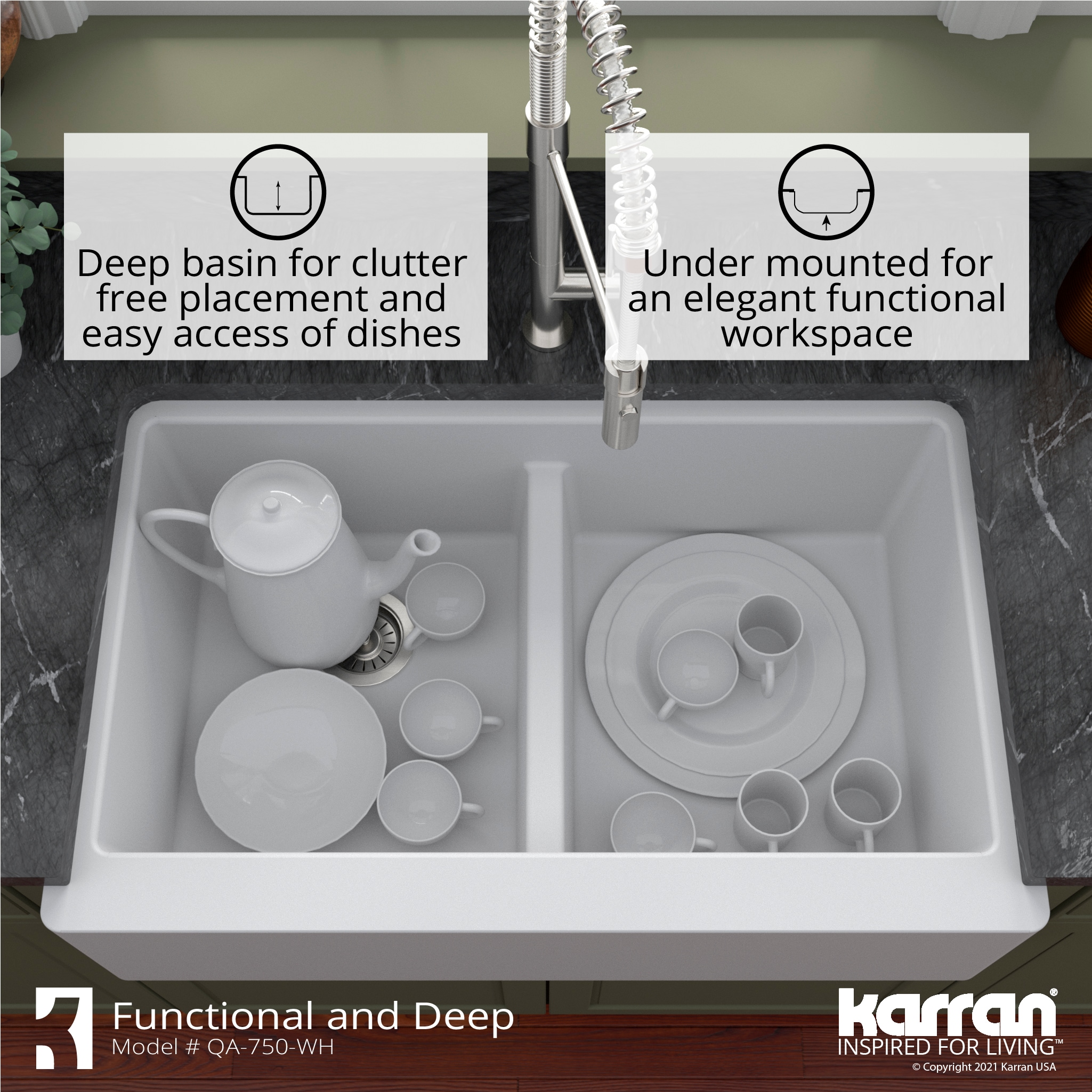 Karran QA-750-WH-PK1 Kitchen-Sinks - View #10