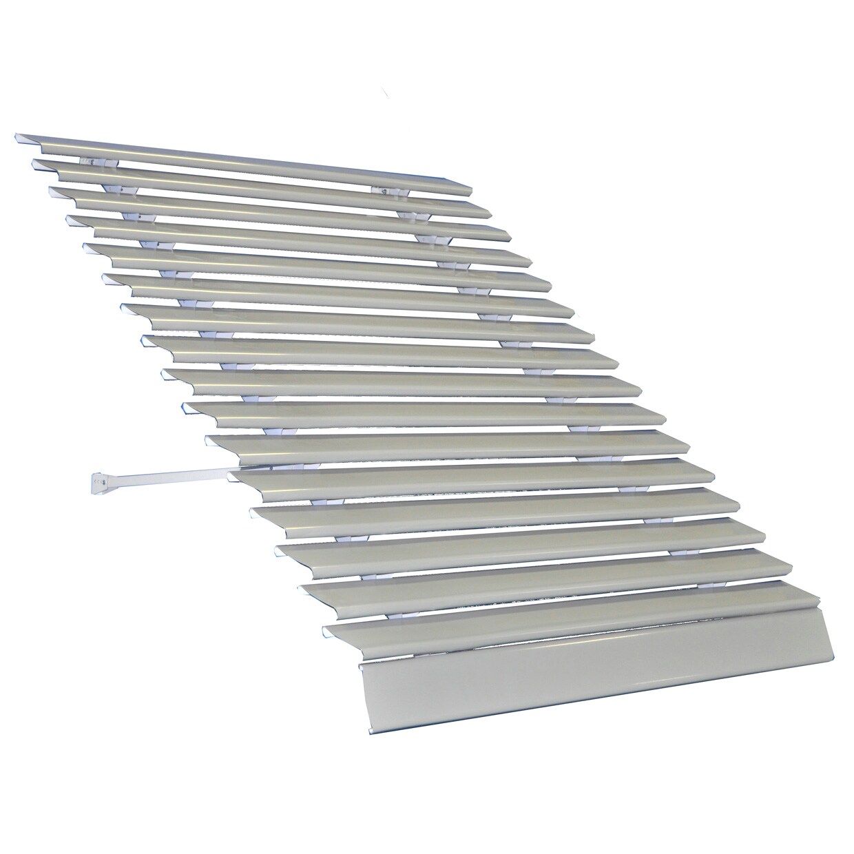Americana Building Products AVU2530G Aluma Vue 30-in Wide x 25-in Projection Grey Solid Fixed Window Awning