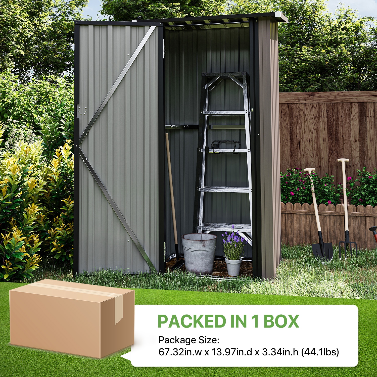 AOXUN AX-30521W Metal-Storage-Buildings-Sheds - View #6