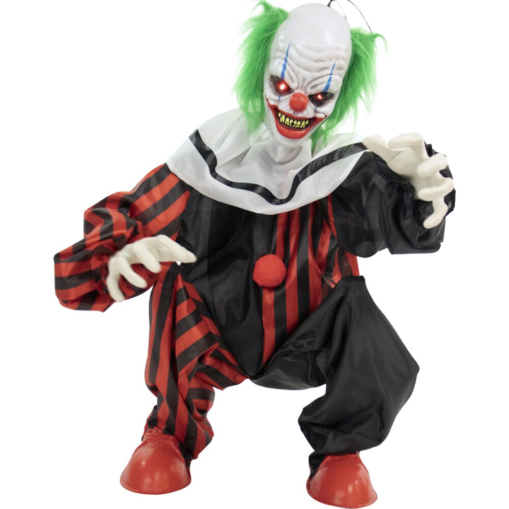 Haunted Hill Farm 2.67-ft Freestanding Talking Lighted Clown ...