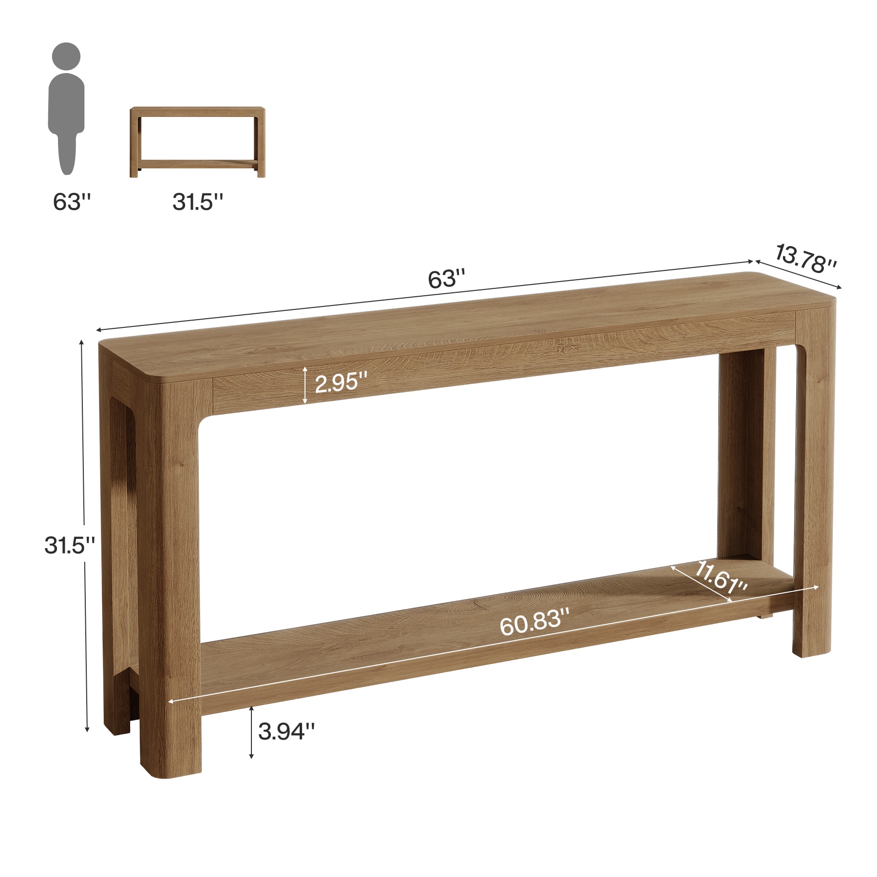 Tribesigns LWOYJL-1259YY Console-Sofa-Tables - View #4