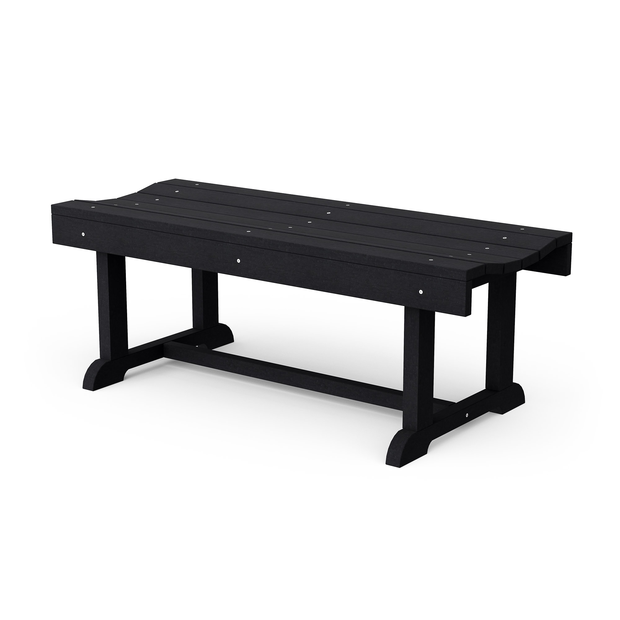 Wildridge LCC-174-42-BK Heritage 42-Inches W x 17.5-Inches H Black Plastic Traditional Bench