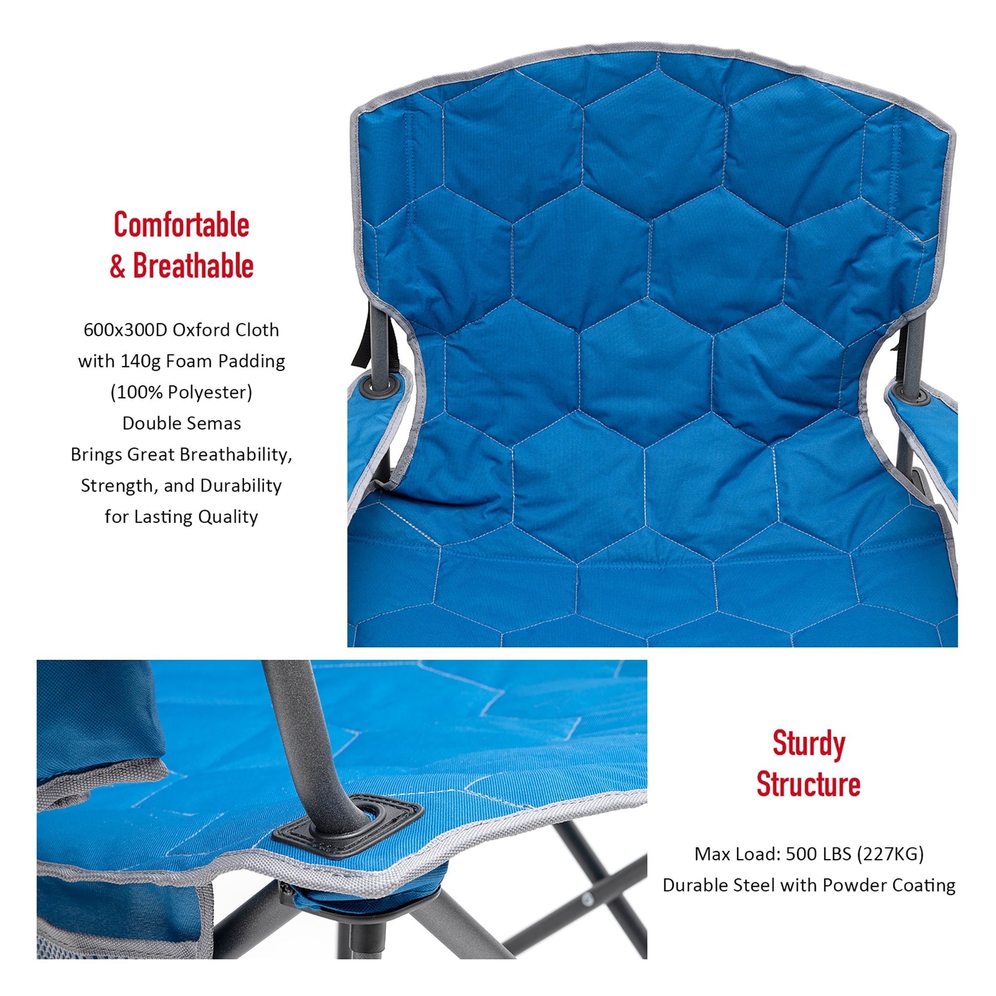 Clihome CL-CCAC2002EBU1 Beach-Camping-Chairs - View #6