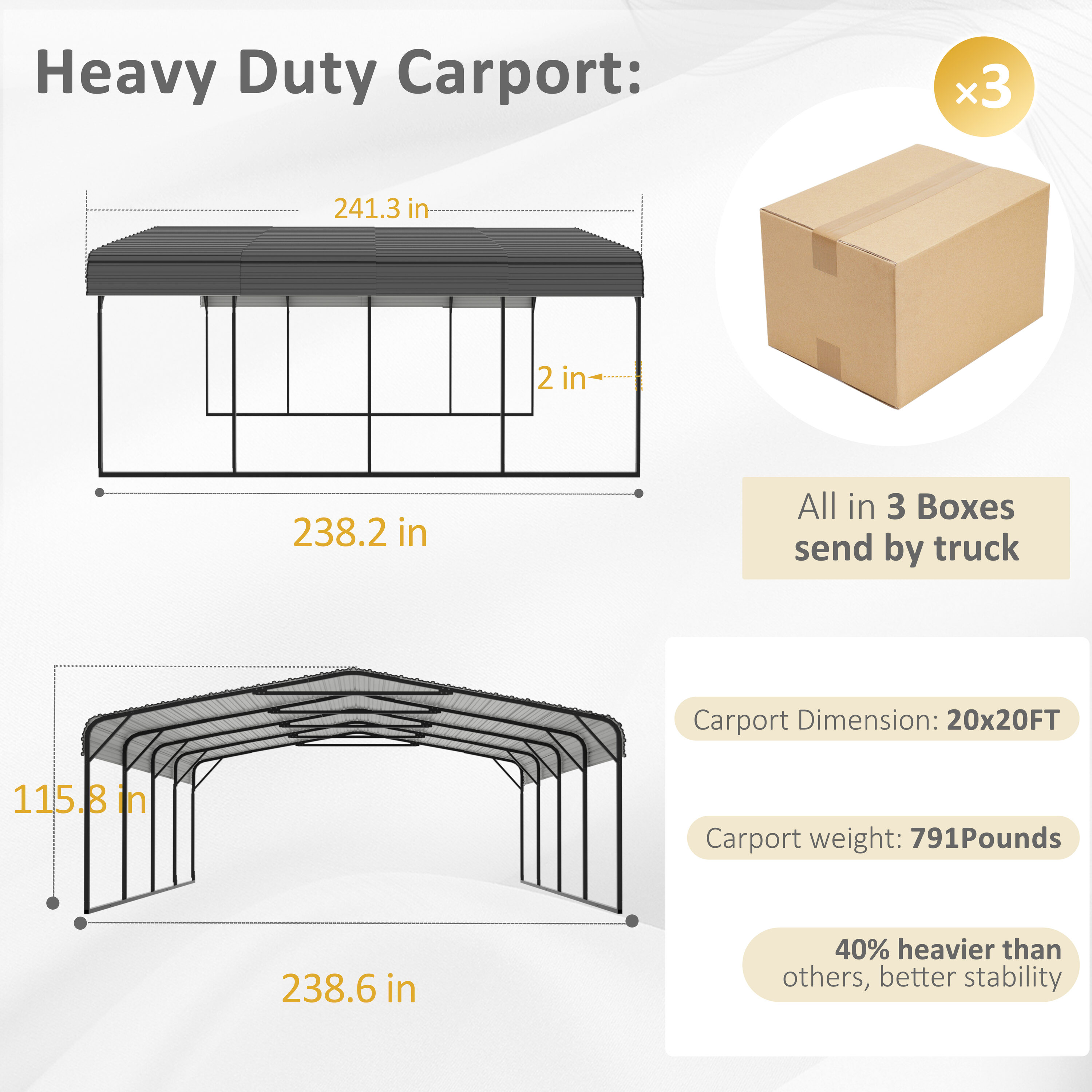 VEIKOUS PG0216-B2 Carport-Covers - View #5