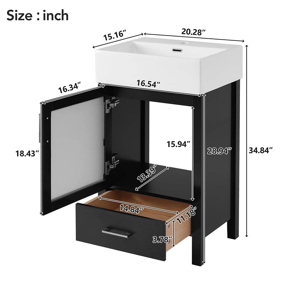 JUJABU ZJBATHSTORAGE-1 Bath-Vanity-Combo - View #6