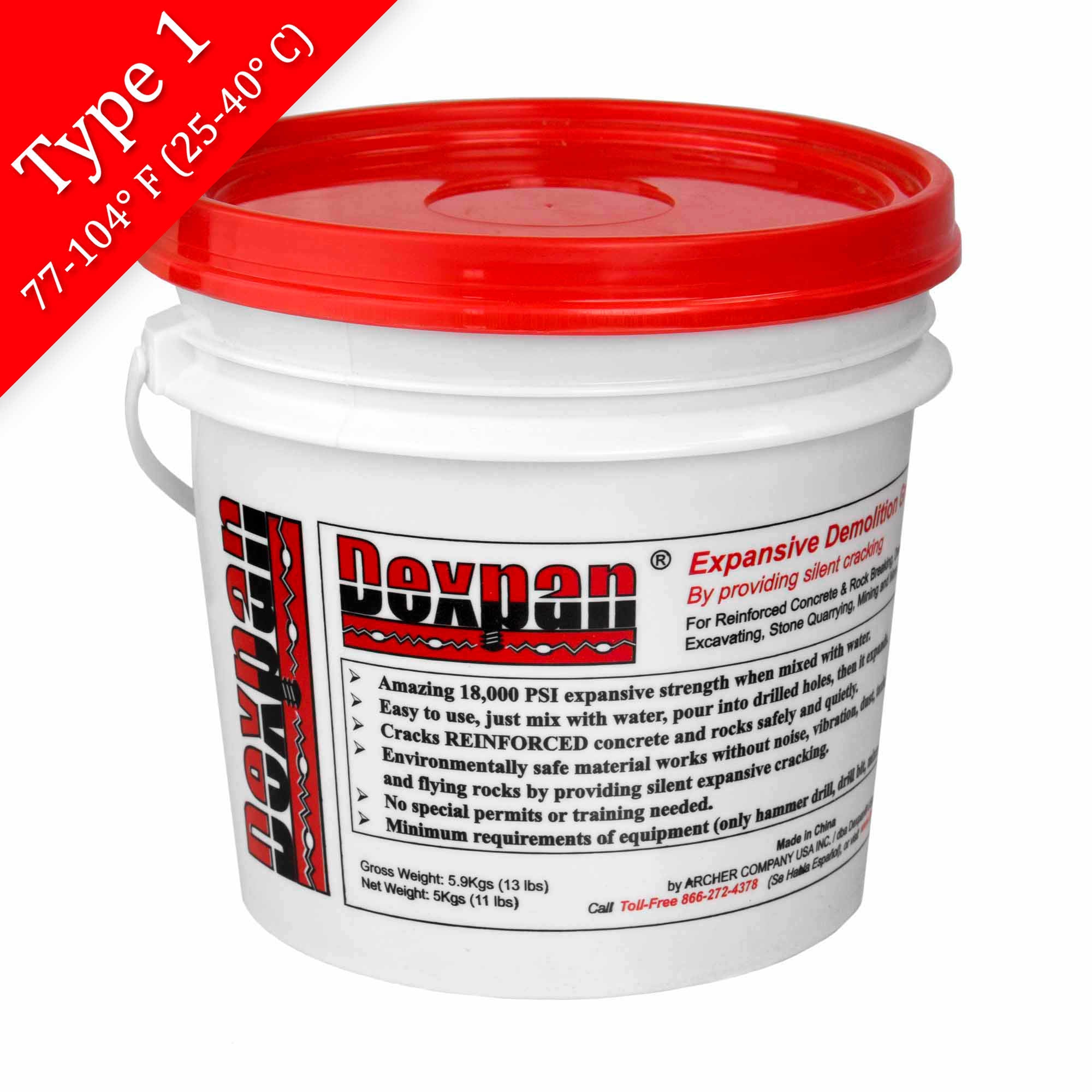 Dexpan DEXPAN11BKT1 11 Pound(s) Concrete and stone demolition Remover