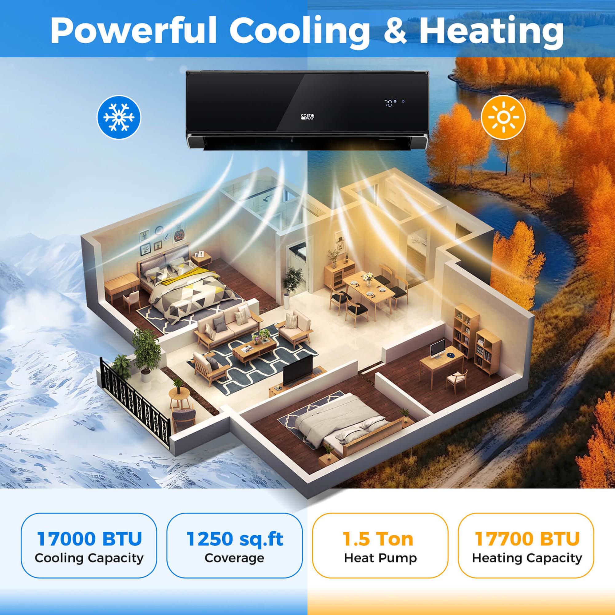 Costway HCST03041 Wall-Air-Conditioners - View #6