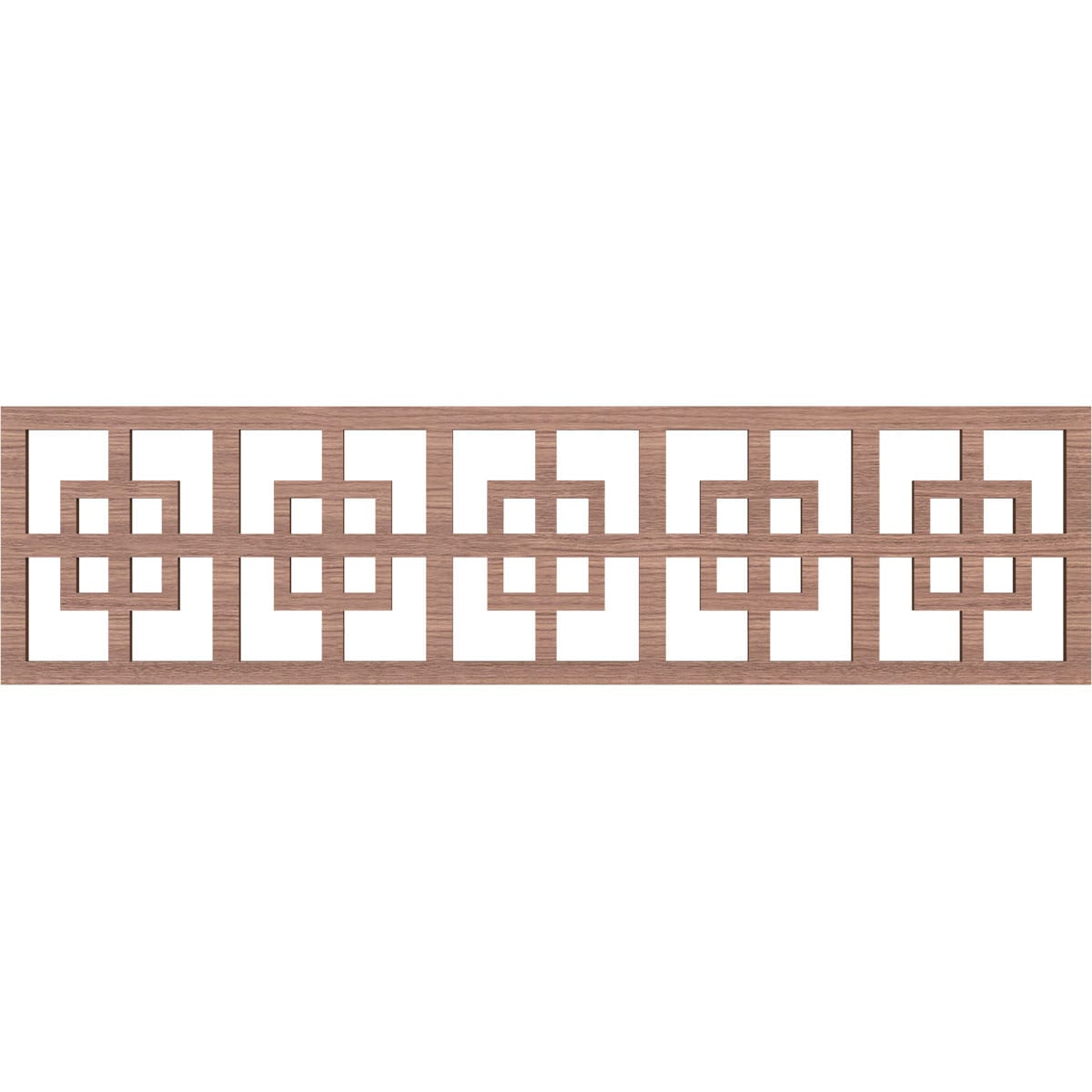 Ekena Millwork MLDB12X47CMBWA Cambridge Fretwork Flat Trim 13-in x 3.92-ft Walnut Brown Unfinished 2157609 Pierced Wall Panel Moulding