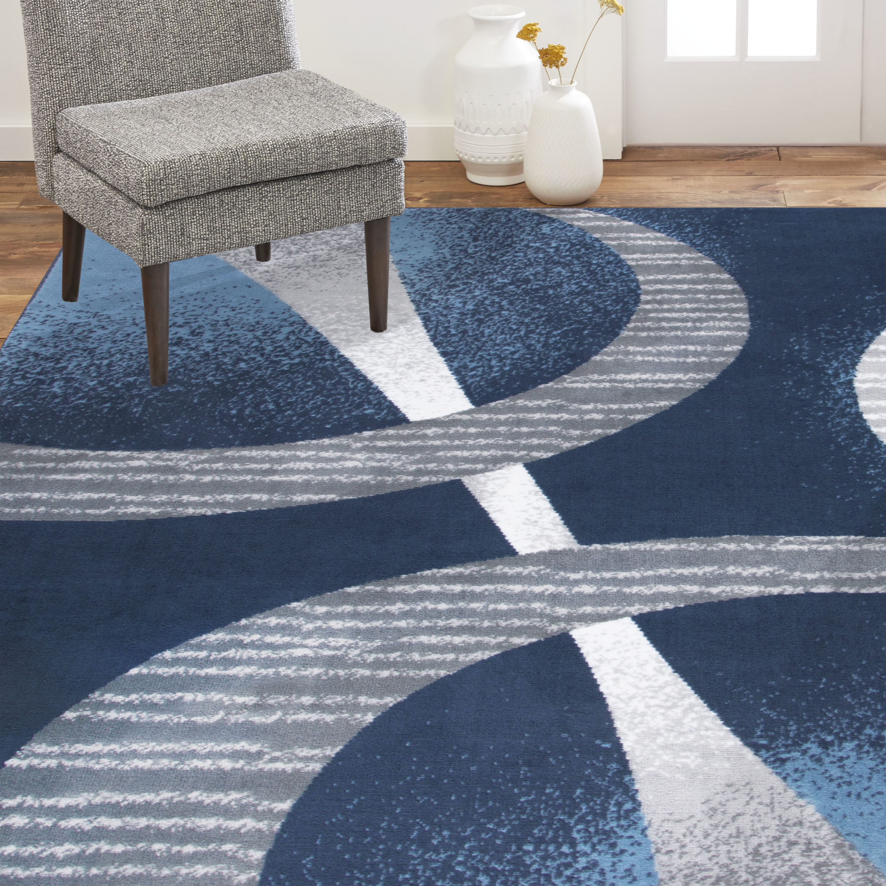 Home Dynamix Premium Melia 8 X 10 (ft) Blue Indoor Geometric Area Rug 1 ...