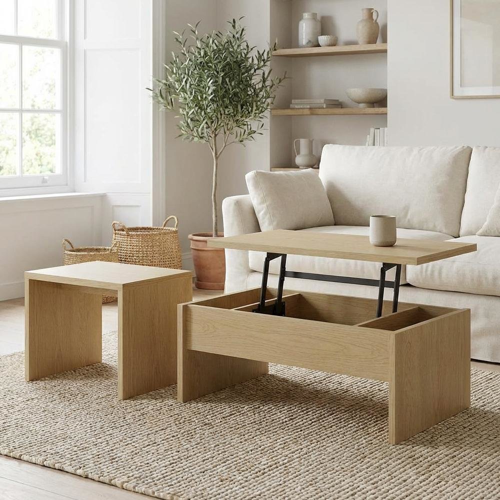 FurniFact BO4035159WHT Accent-Table-Sets - View #3