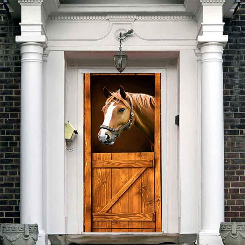 LILILIAN FMY 3D Horse Door Sticker Set Self Adhesive Waterproof ...