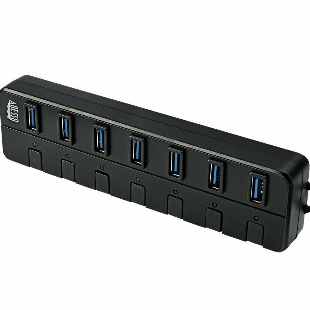  ZX9SYBA19210 7-Port USB 3.0 Hub with Individual Power Switch and Power Adapter
