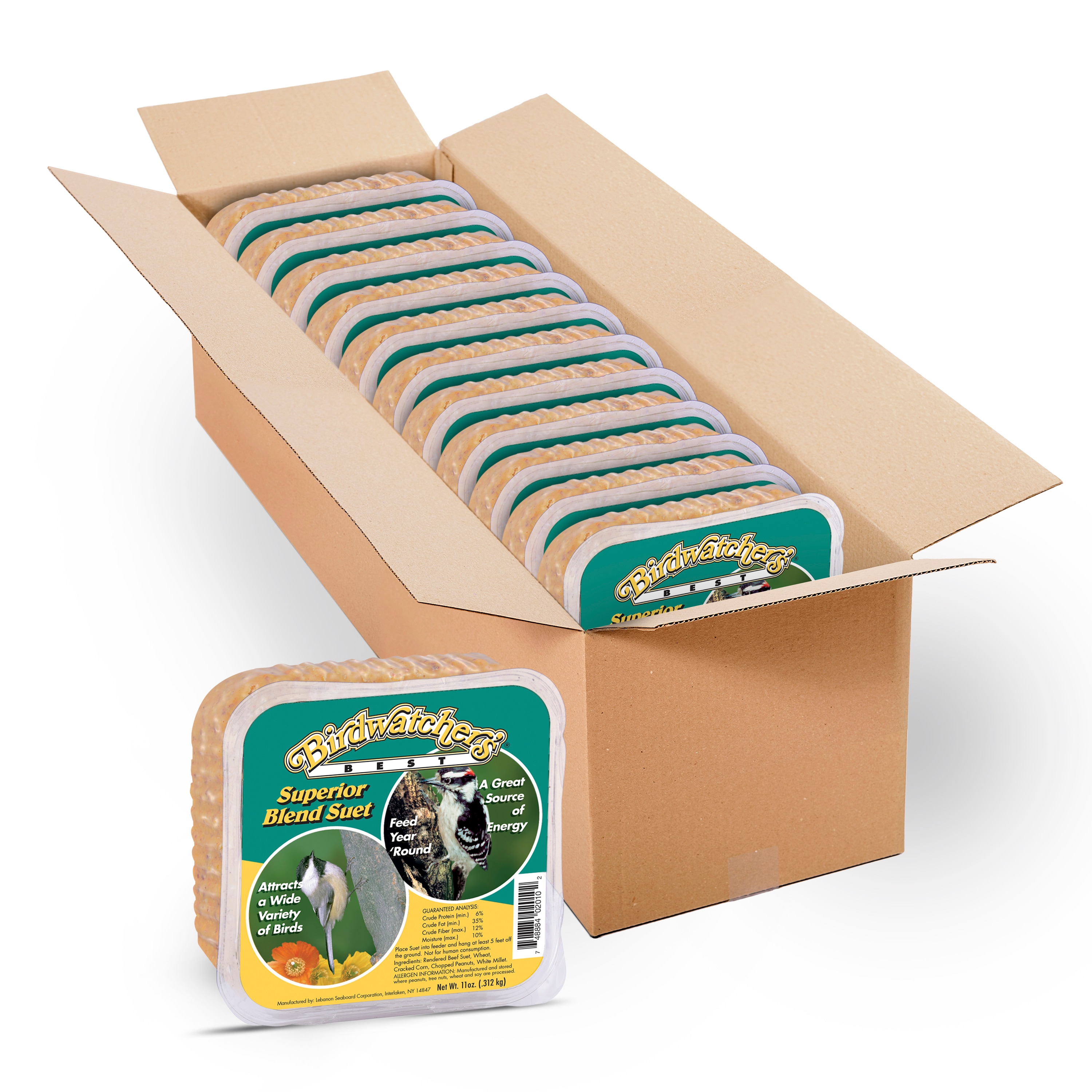 Birdwatcher's Best 2597070 For Wild Birds Superior Blend (12 Pack) (blend) Suet