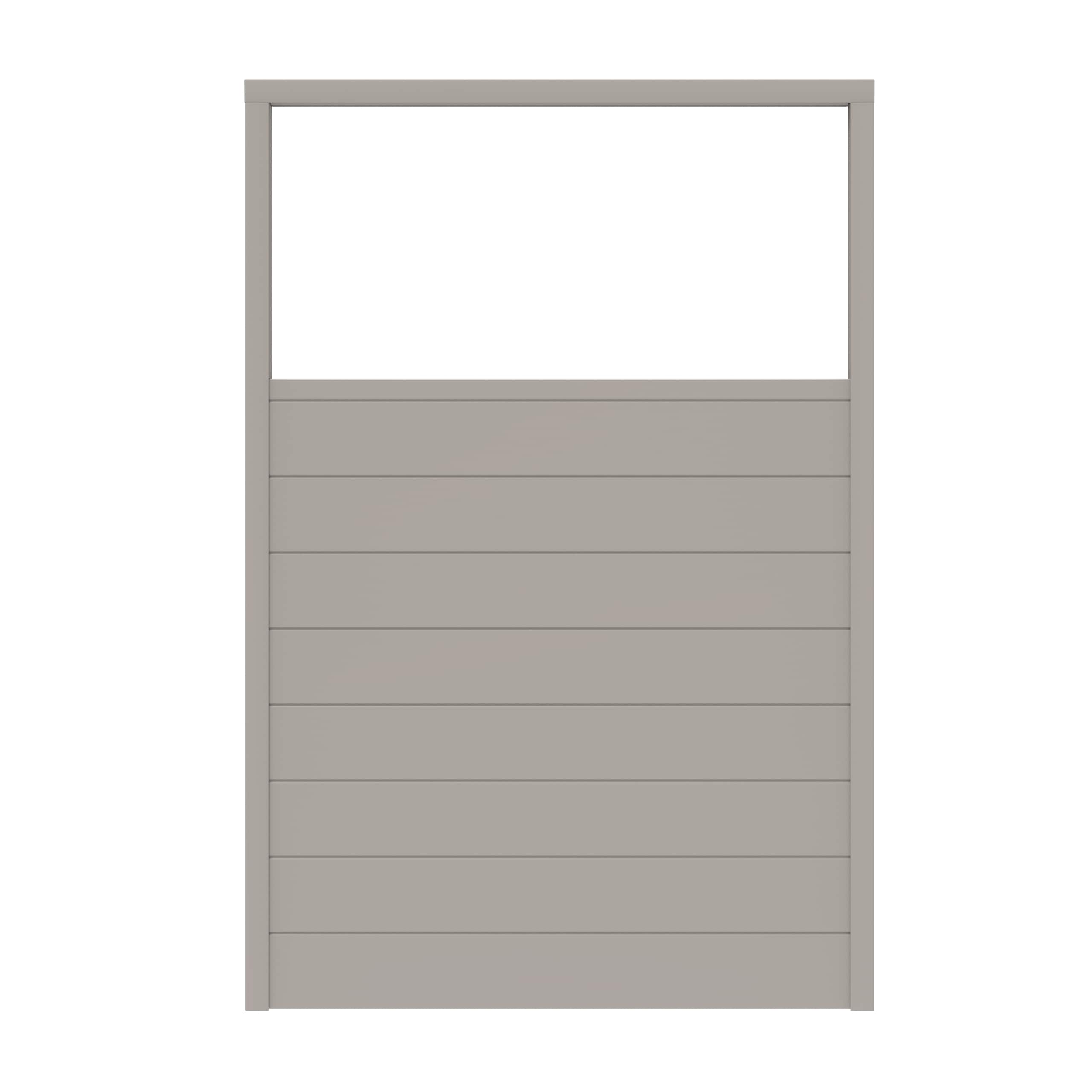 Freedom 73056116 6-ft H x 4-ft W Gray Vinyl Flat-top Fence panel (Assembled)