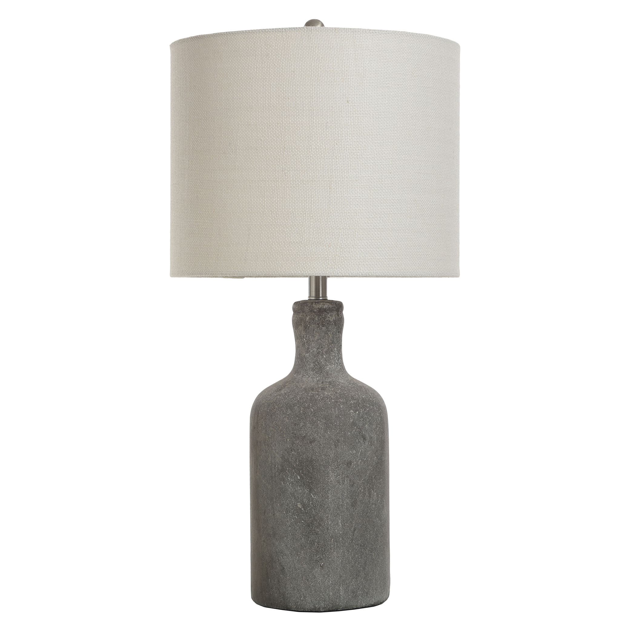 StyleCraft Home Collection L318118DS 30-in Multi-Color Dark Gray 3-way Table Lamp with Linen Shade