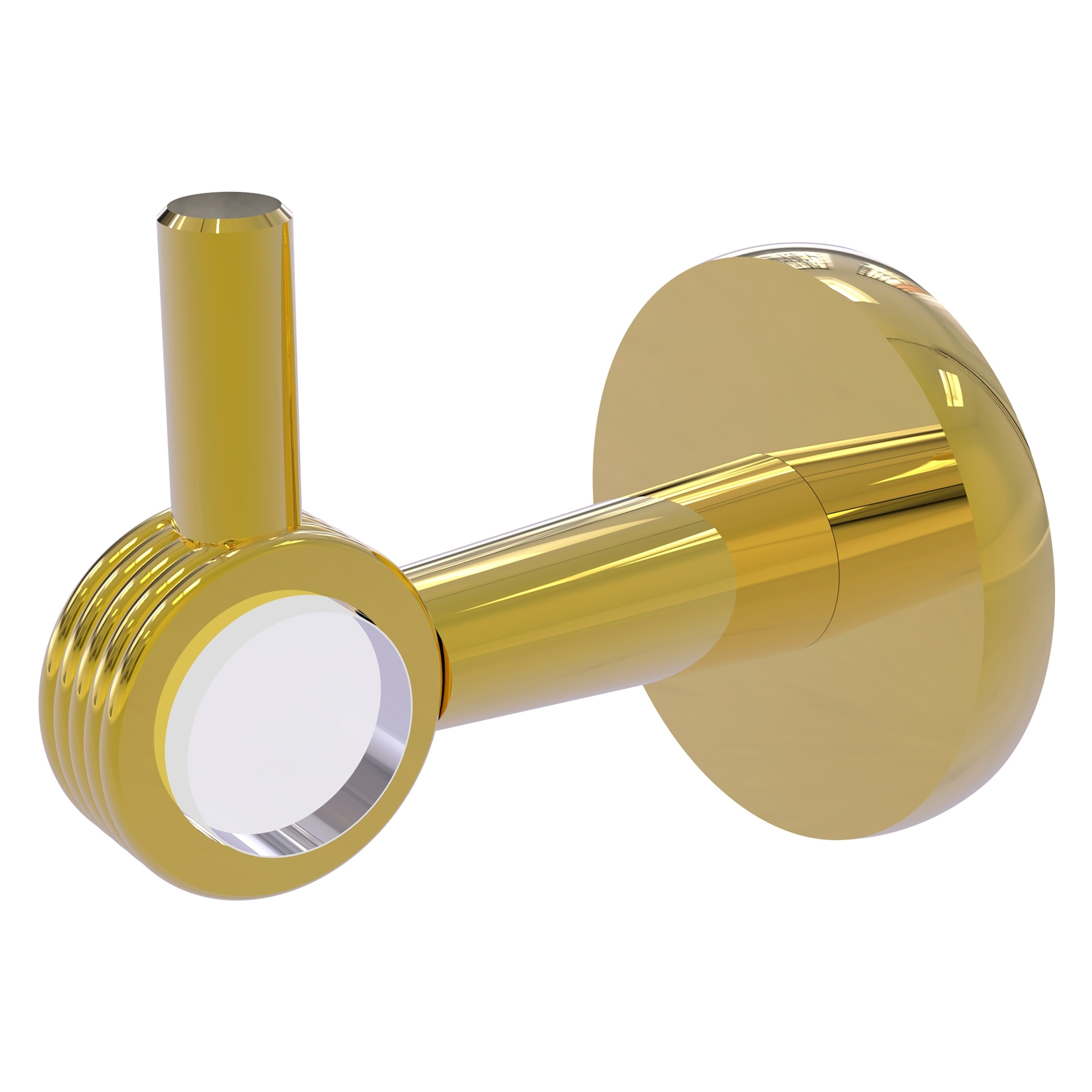 Allied Brass CV-20G-PB Clearview Polished Brass Single -Hook Wall mount Towel Hook