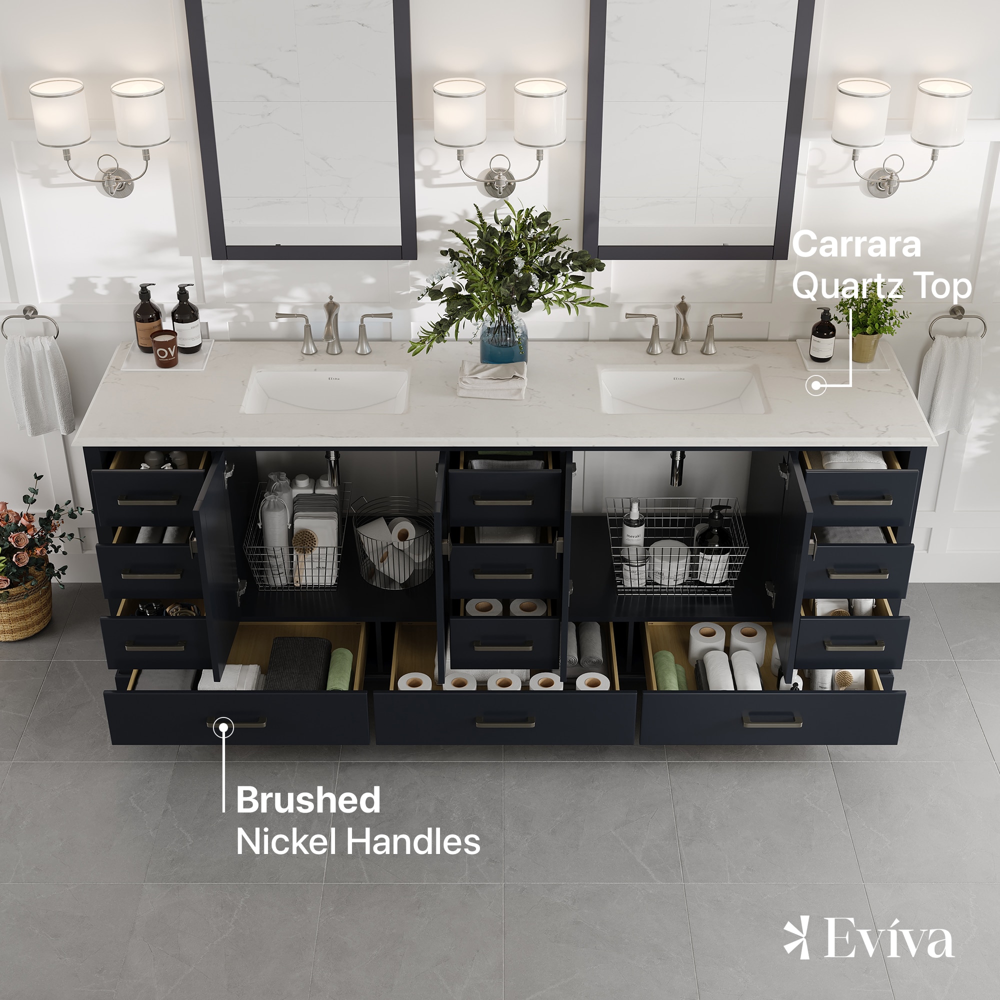 Eviva EVVN416-84DGR-Q Bath-Vanity-Combo - View #3