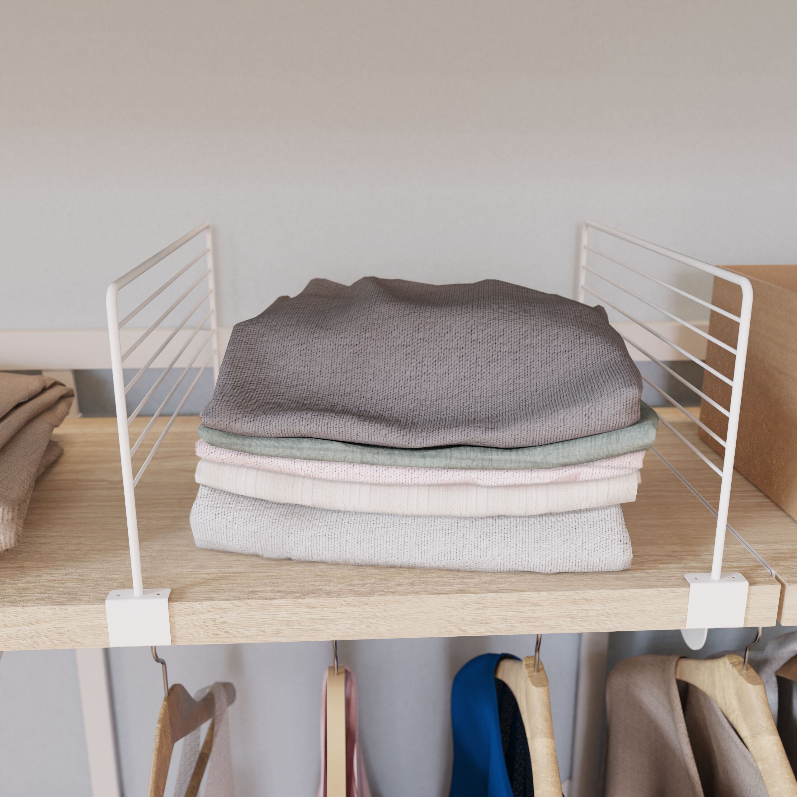 Shelf Dividers Wire Clothing Organizer Cabinet Partition Storage