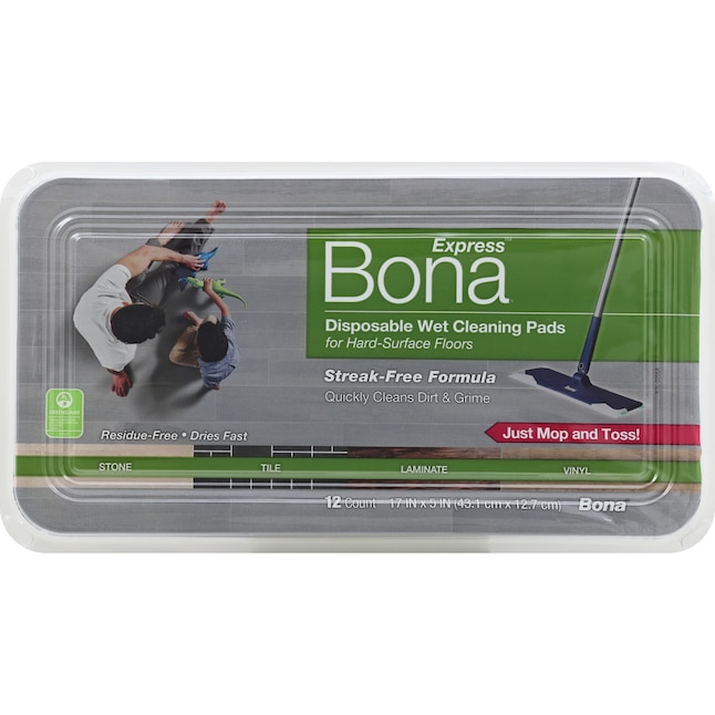 Bona 12 Count Pad Floor Cleaner In The, Bona Hardwood Floor Disposable Wet Cleaning Pads 12 Count