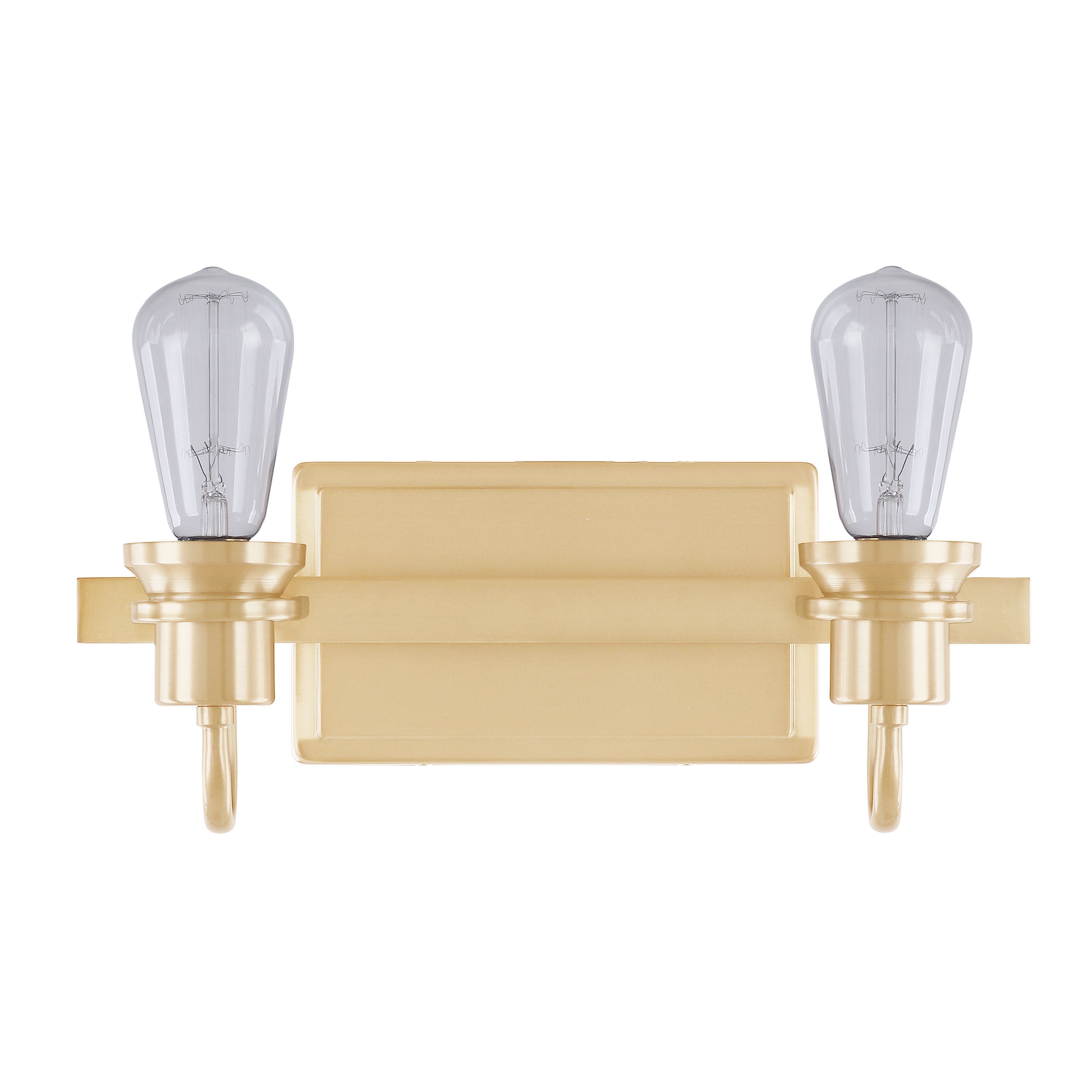 Warm Brass 14" Direct Wired Electric Vanity Light Fixture