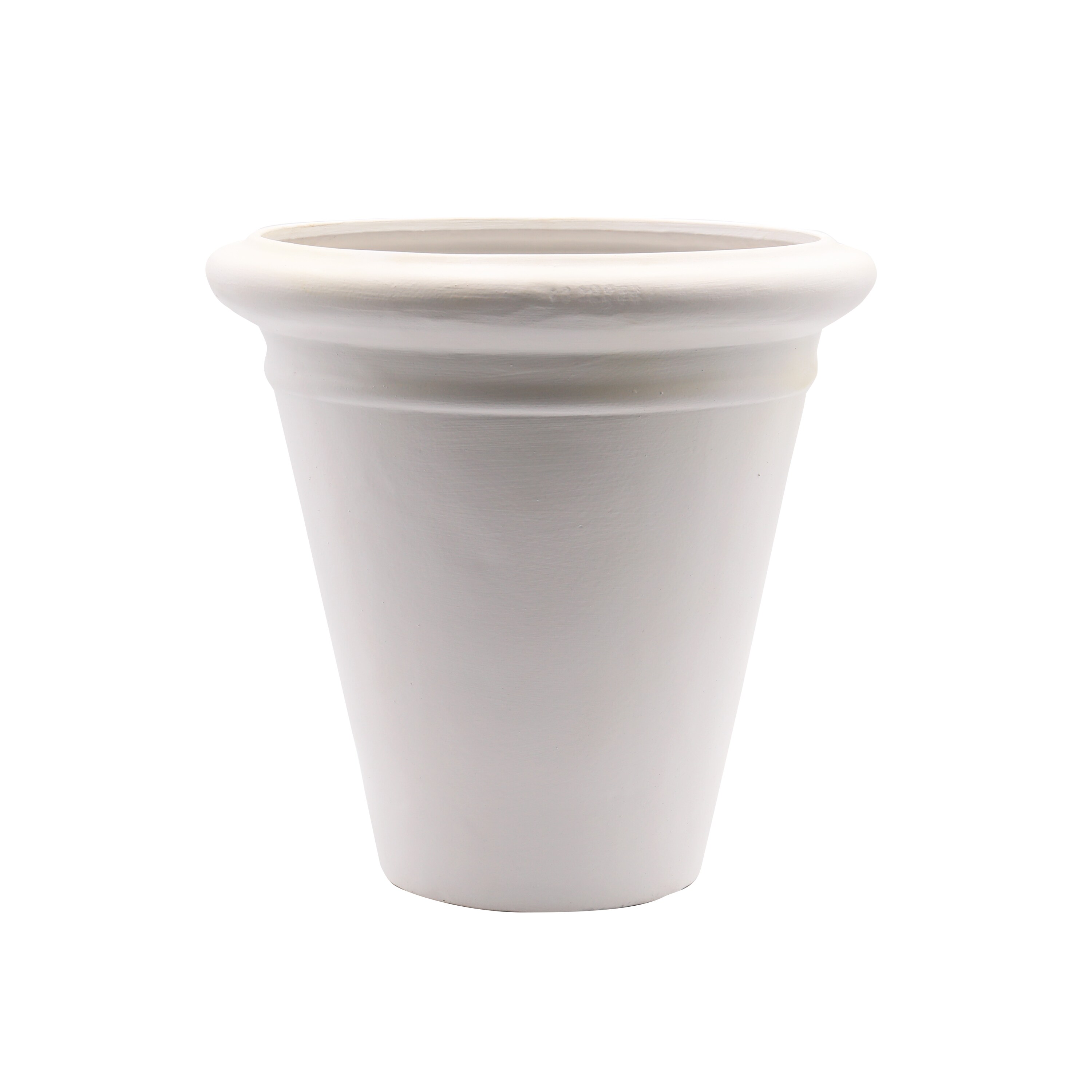 Evergreen 2CG845 16.0-in W x 15-in H x 16-in D White Ceramic Indoor/Outdoor Planter